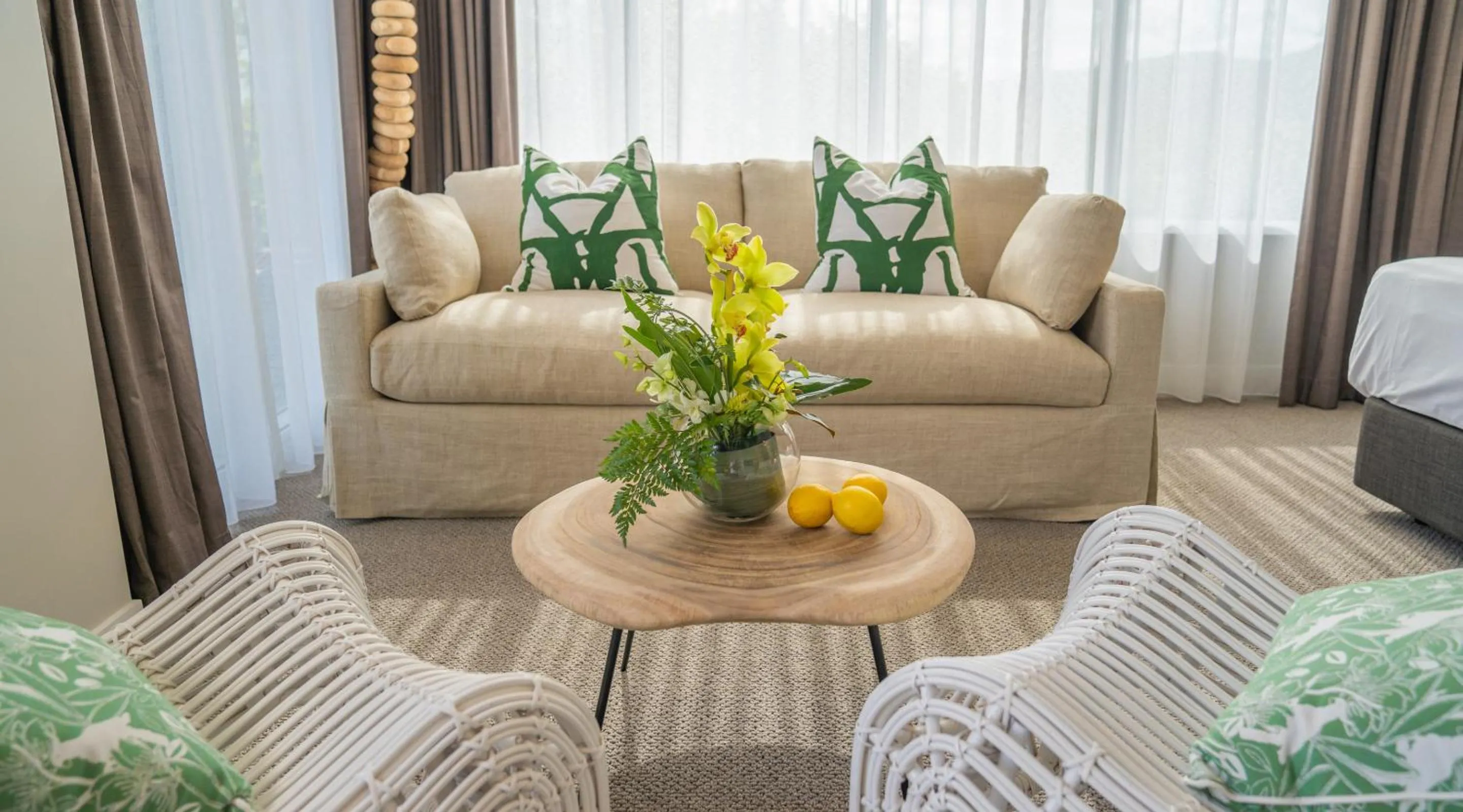 Living room in Pacific Hotel Cairns