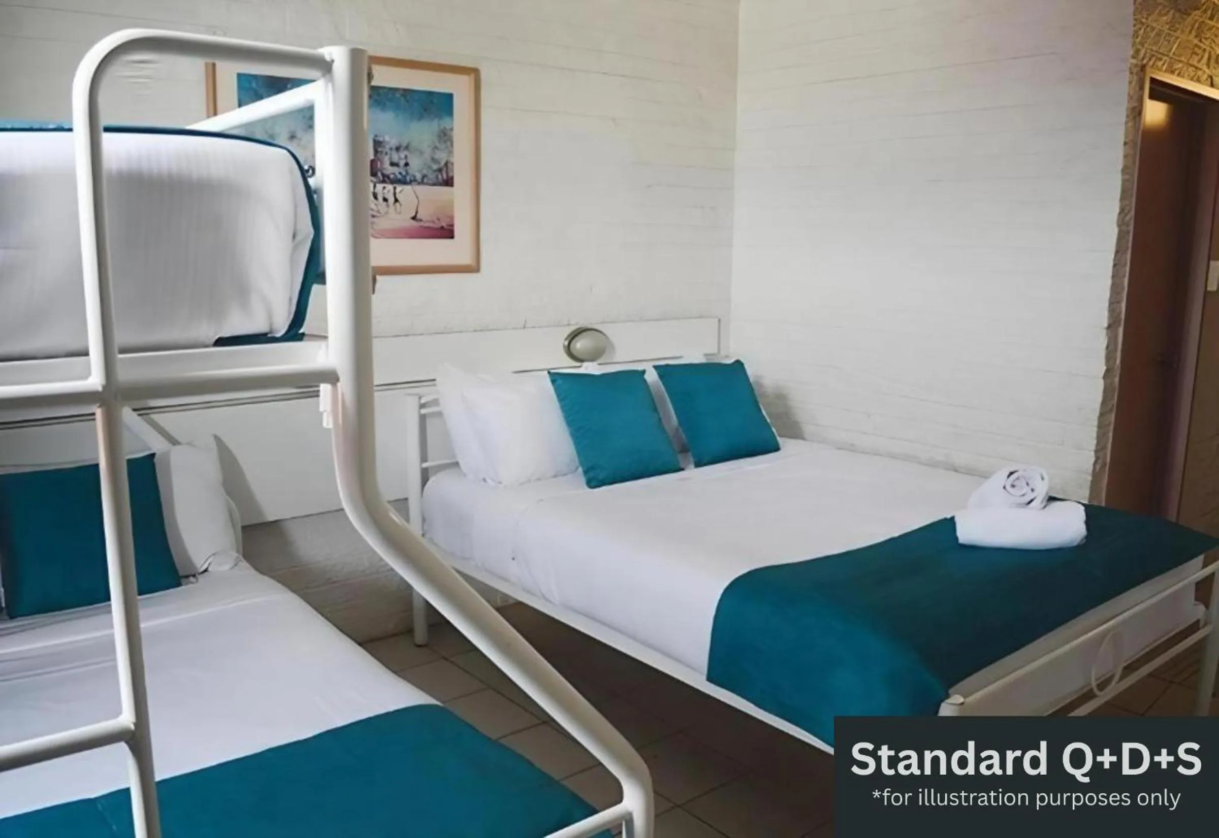 Bed in Marco Polo Motor Inn Sydney Hotel