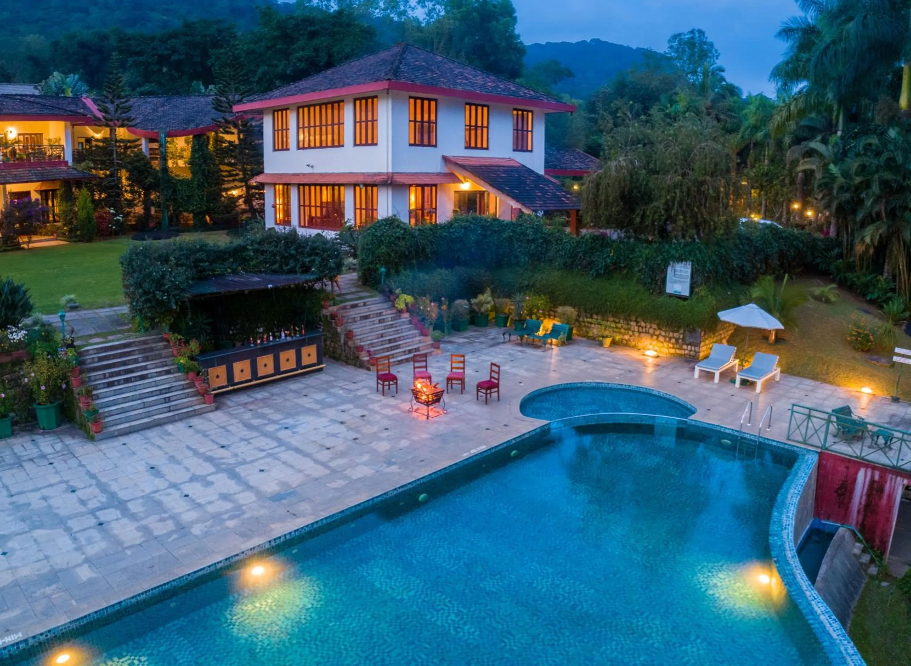 Pool view in Amritara Ambatty Greens Resort