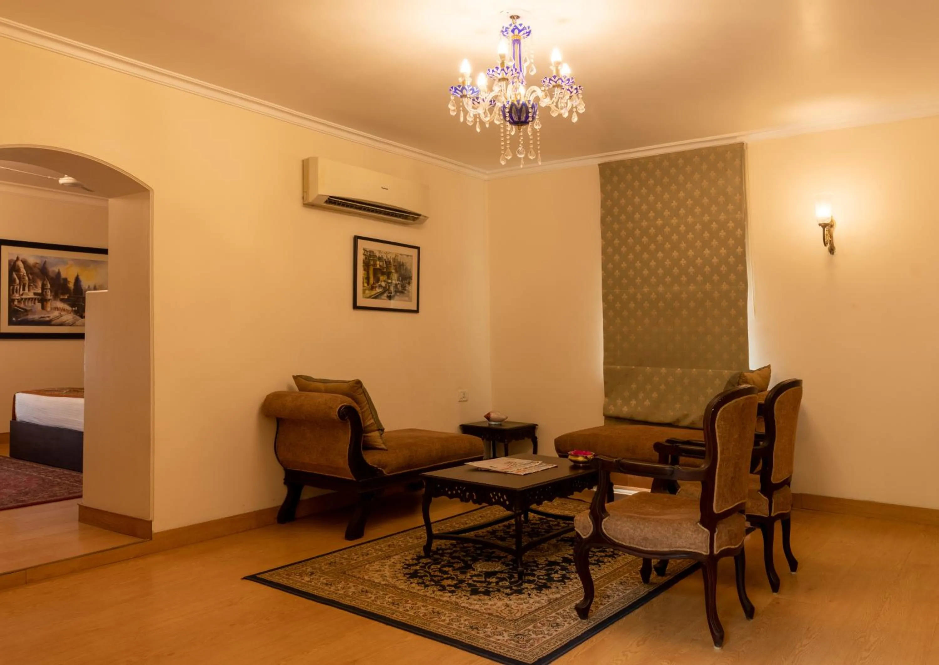 Seating area in Amritara Suryauday Haveli