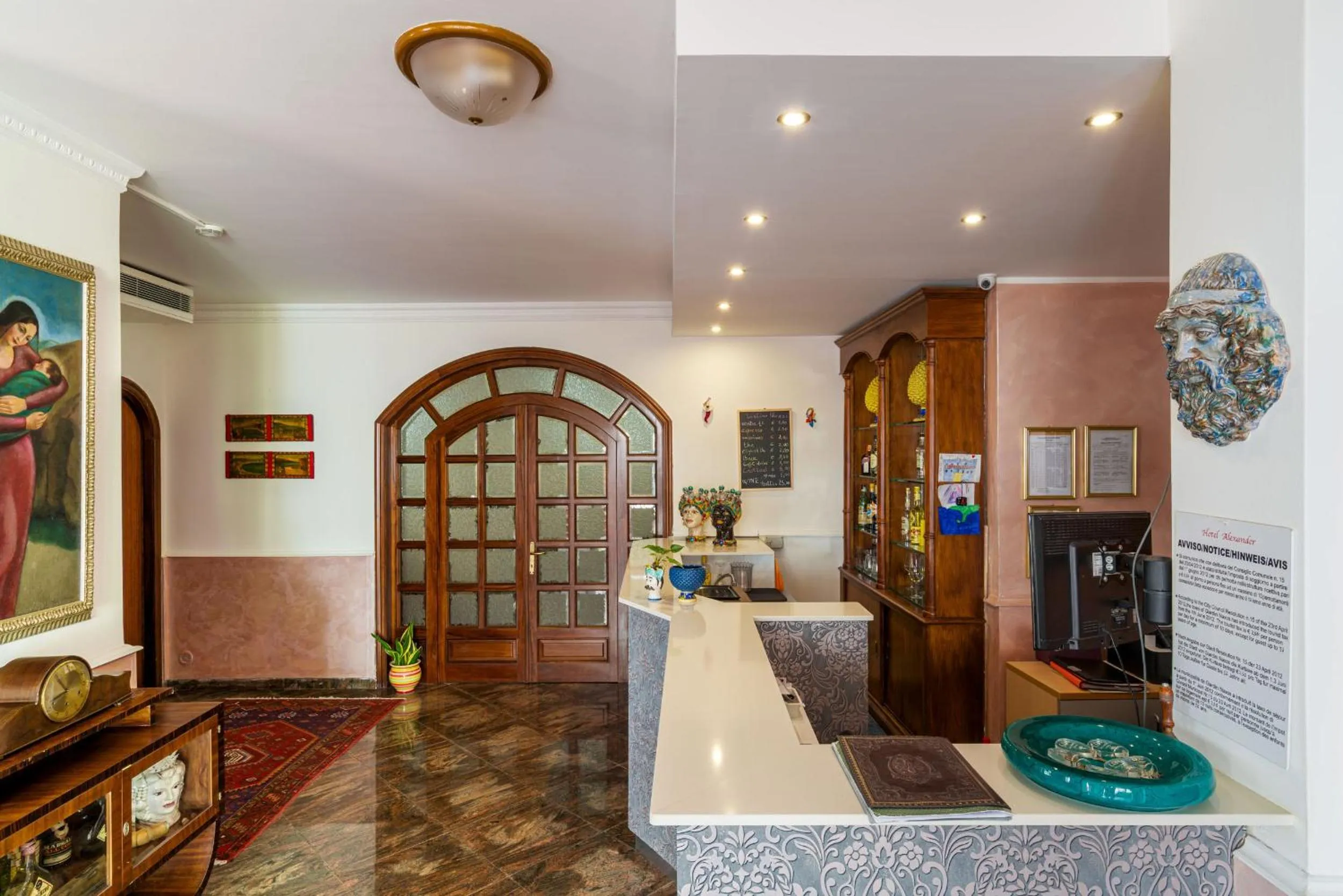 Lobby or reception in Hotel Alexander