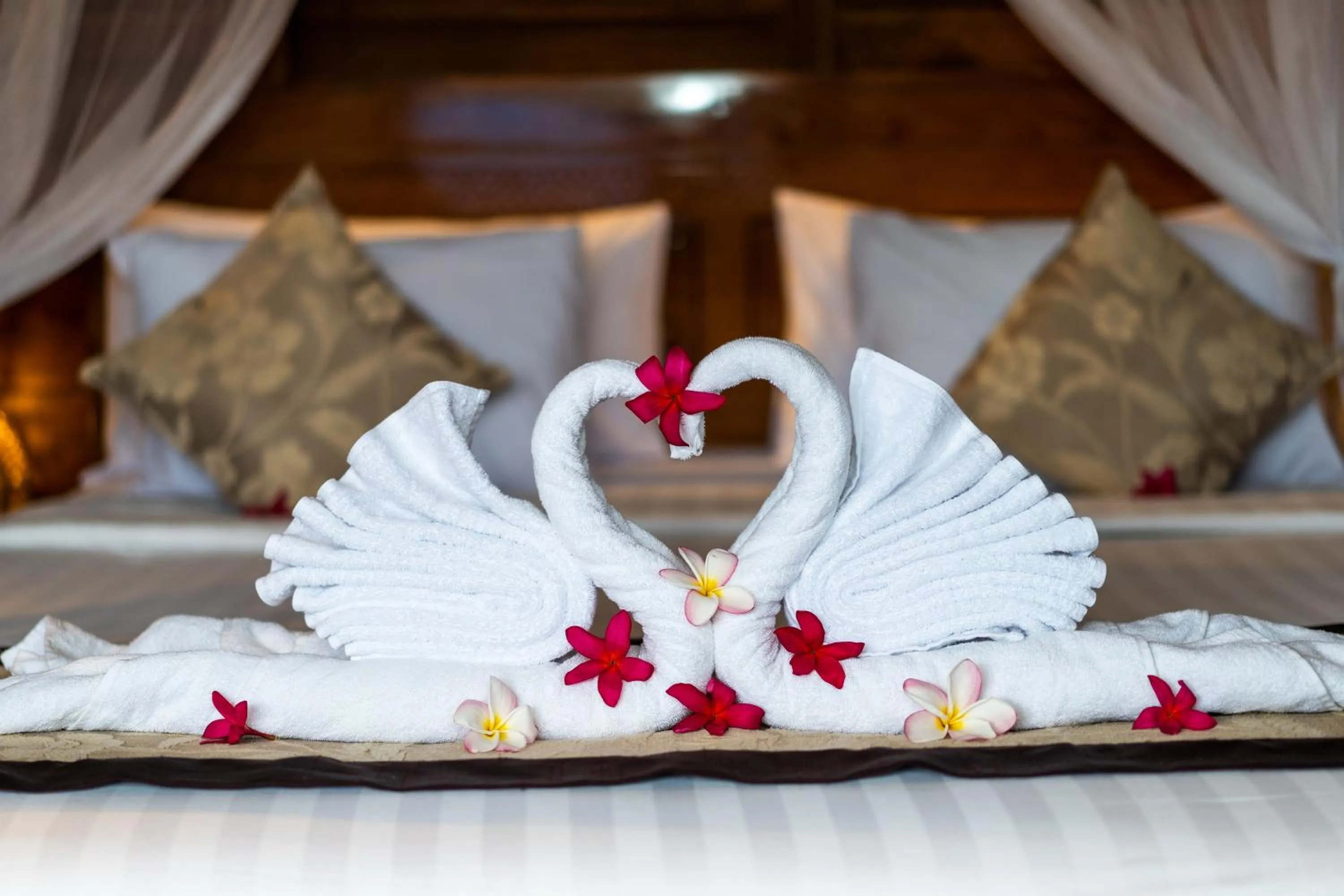 Bed in Radiance Sunset Villas Lembongan