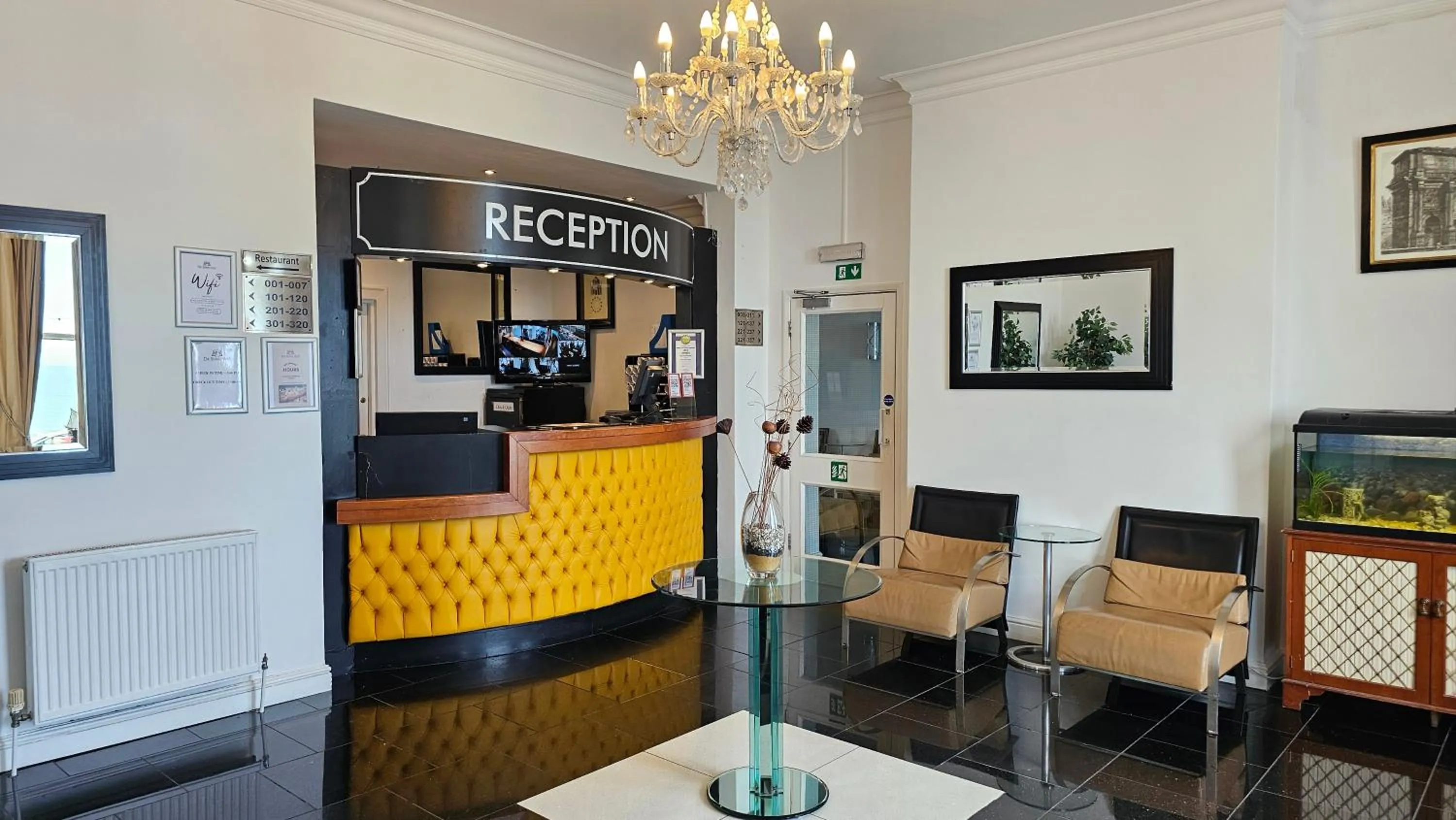 Lobby or reception in The Strand Hotel