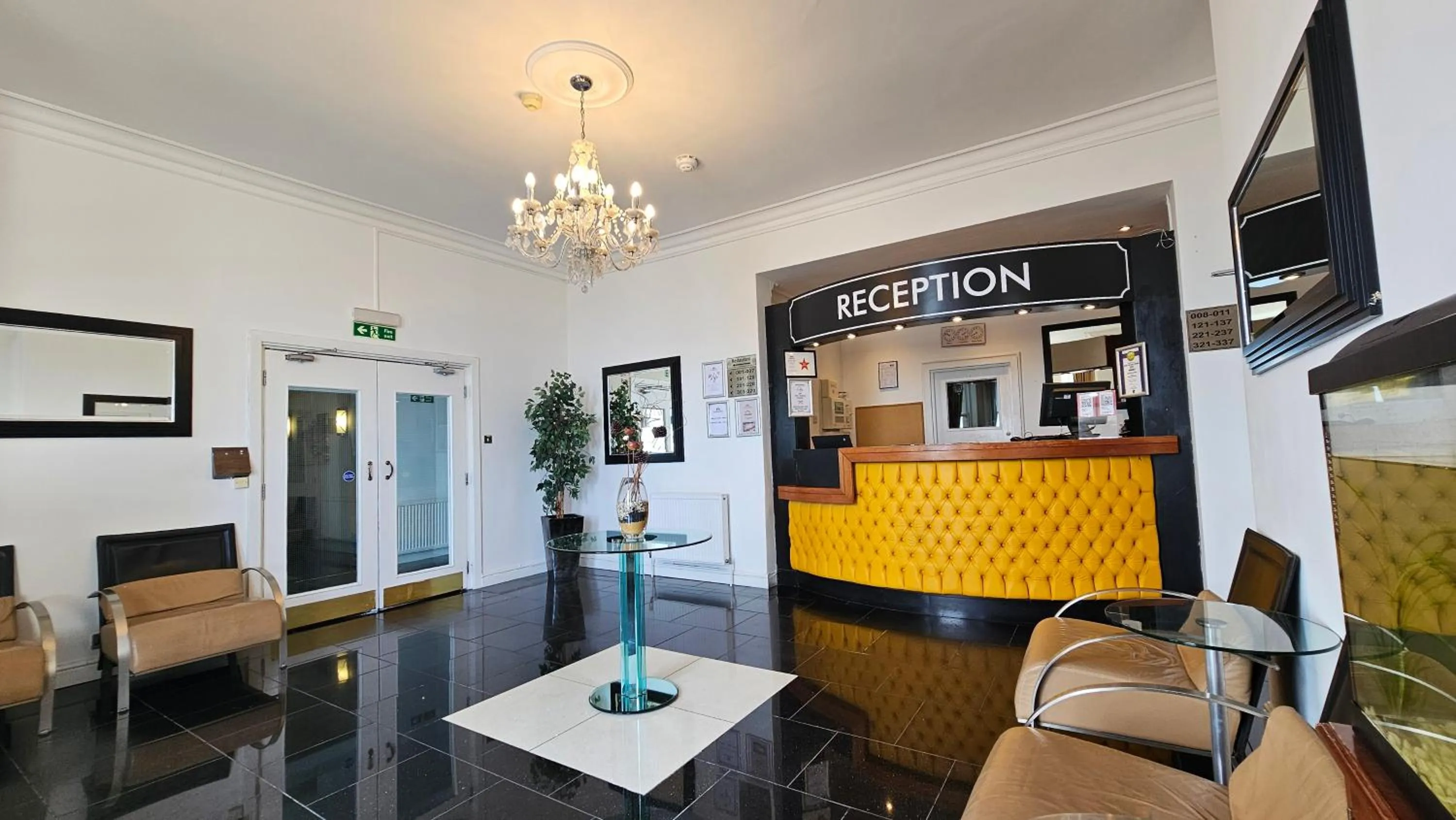 Lobby or reception in The Strand Hotel