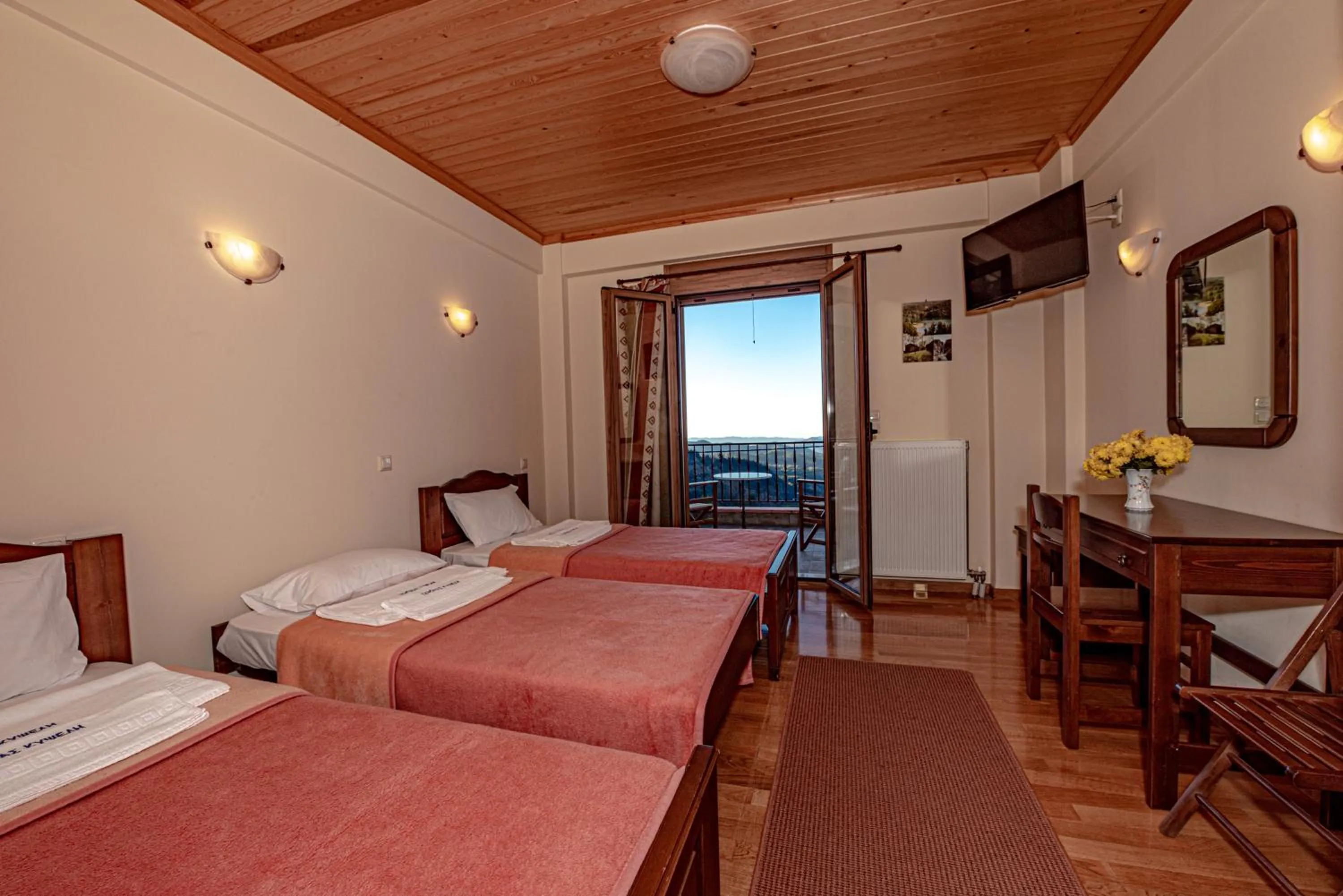 View (from property/room), Bed in Xenonas Kypseli