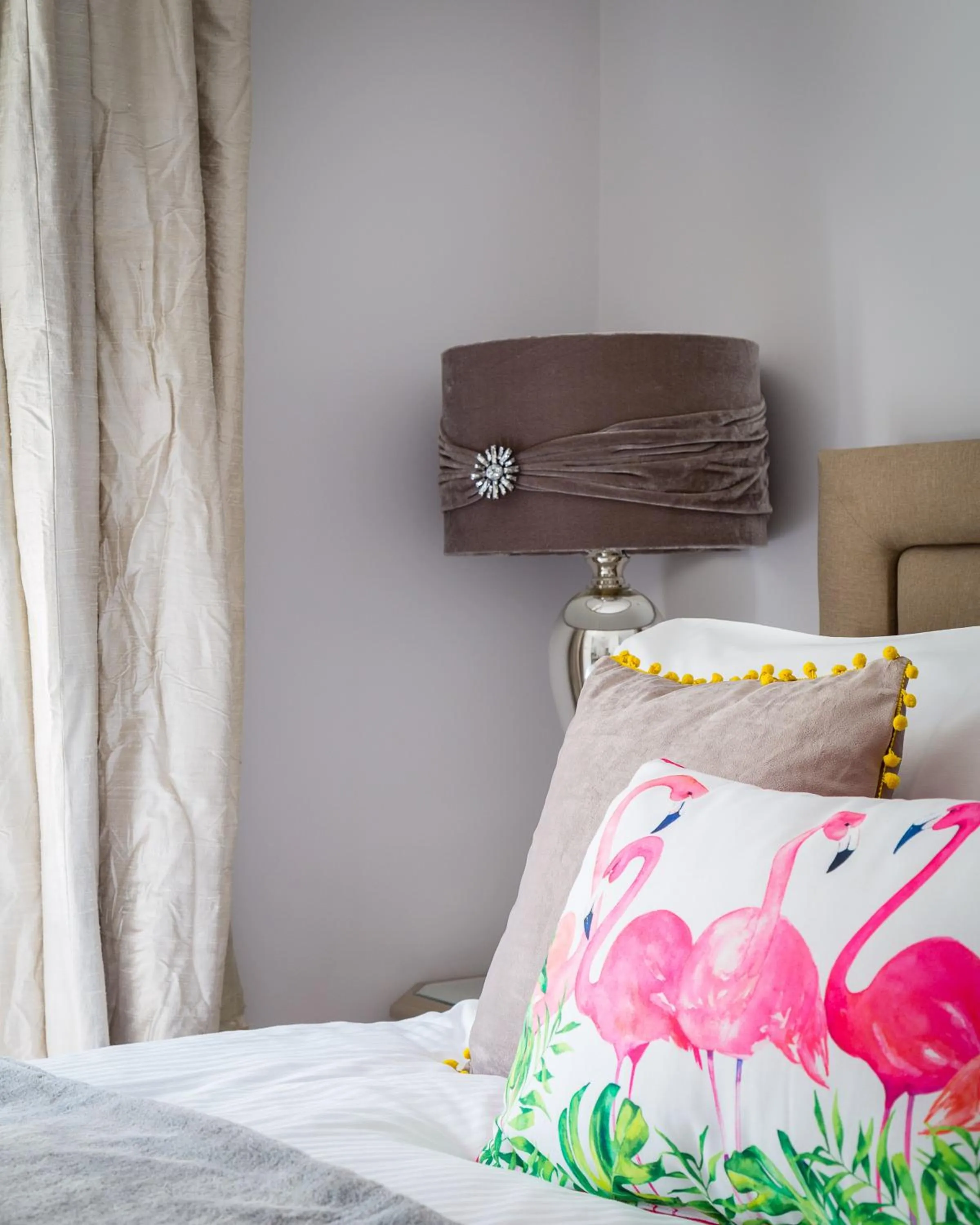 Bedroom, Bed in Cromwell road apartments