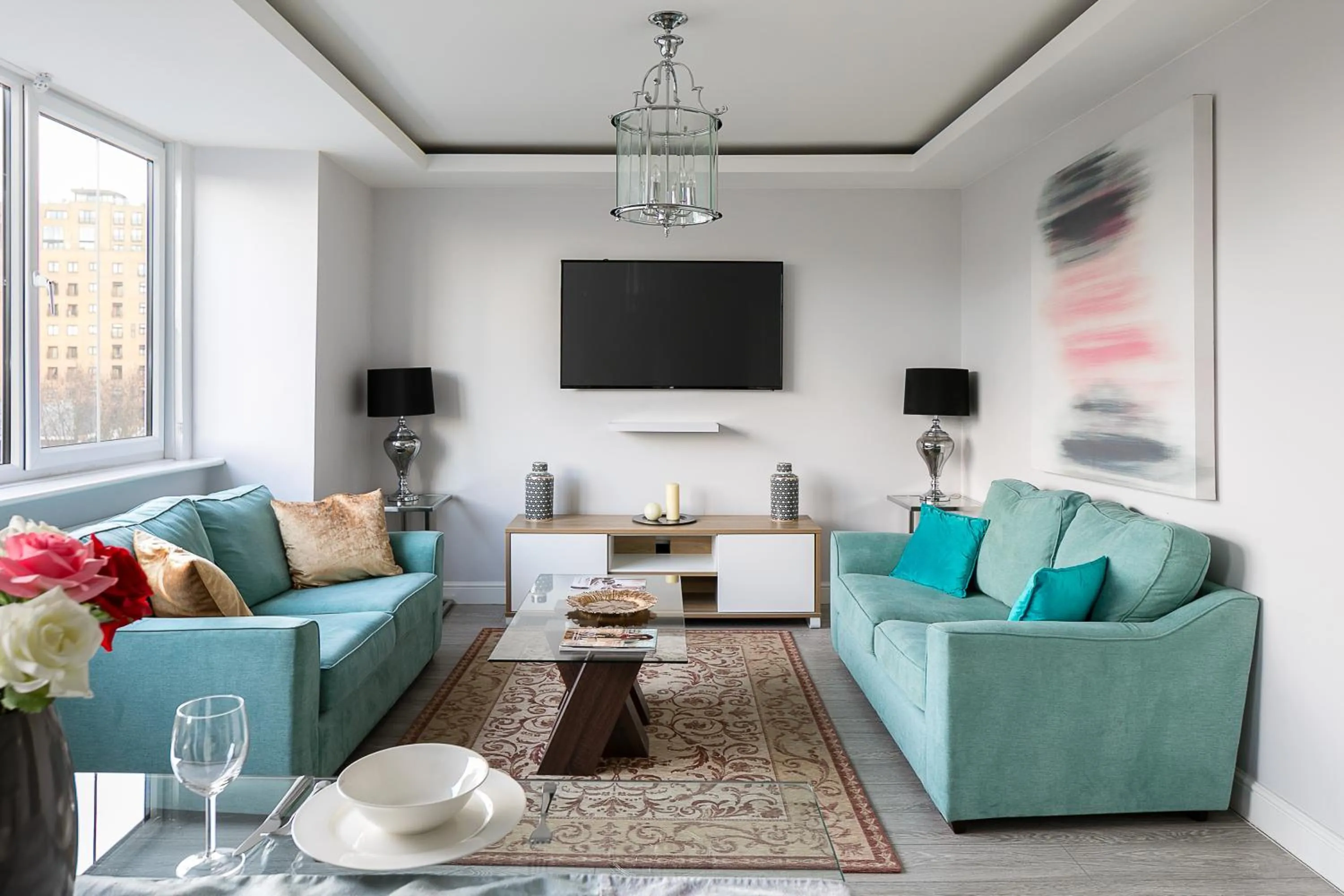 Living room in Cromwell road apartments