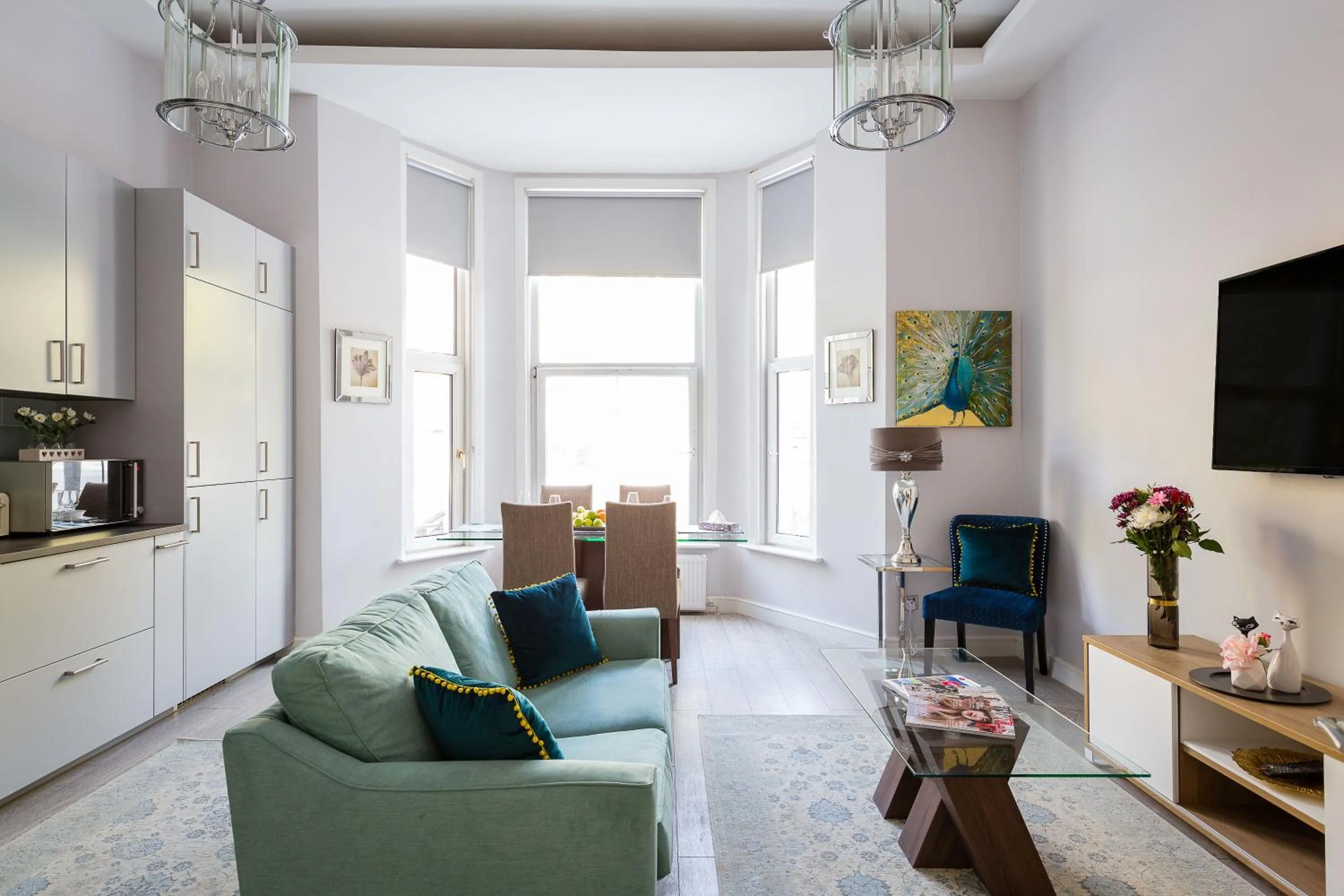Living room in Cromwell road apartments