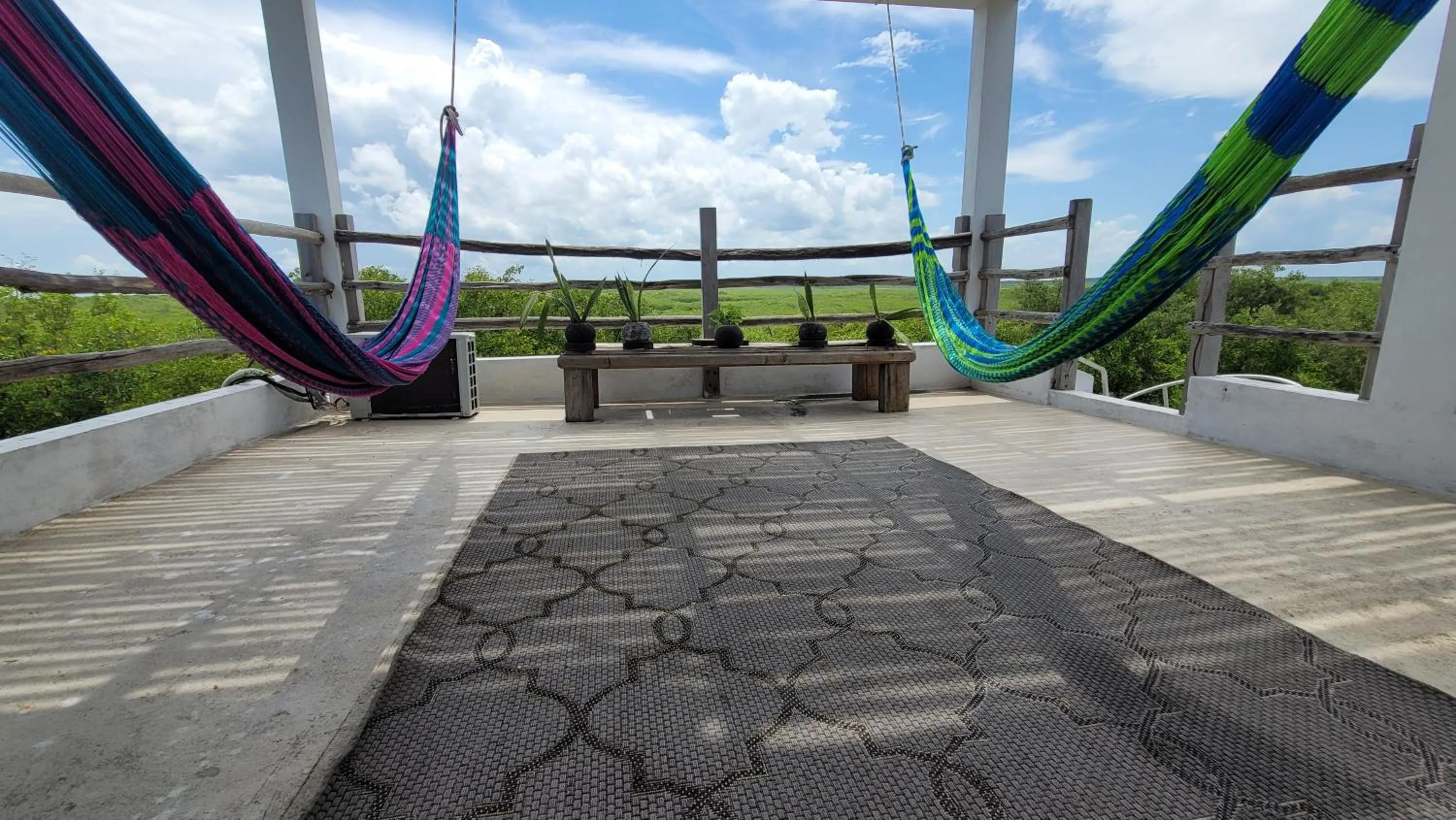 Patio in Hotel Cormoran Tulum & Cenote