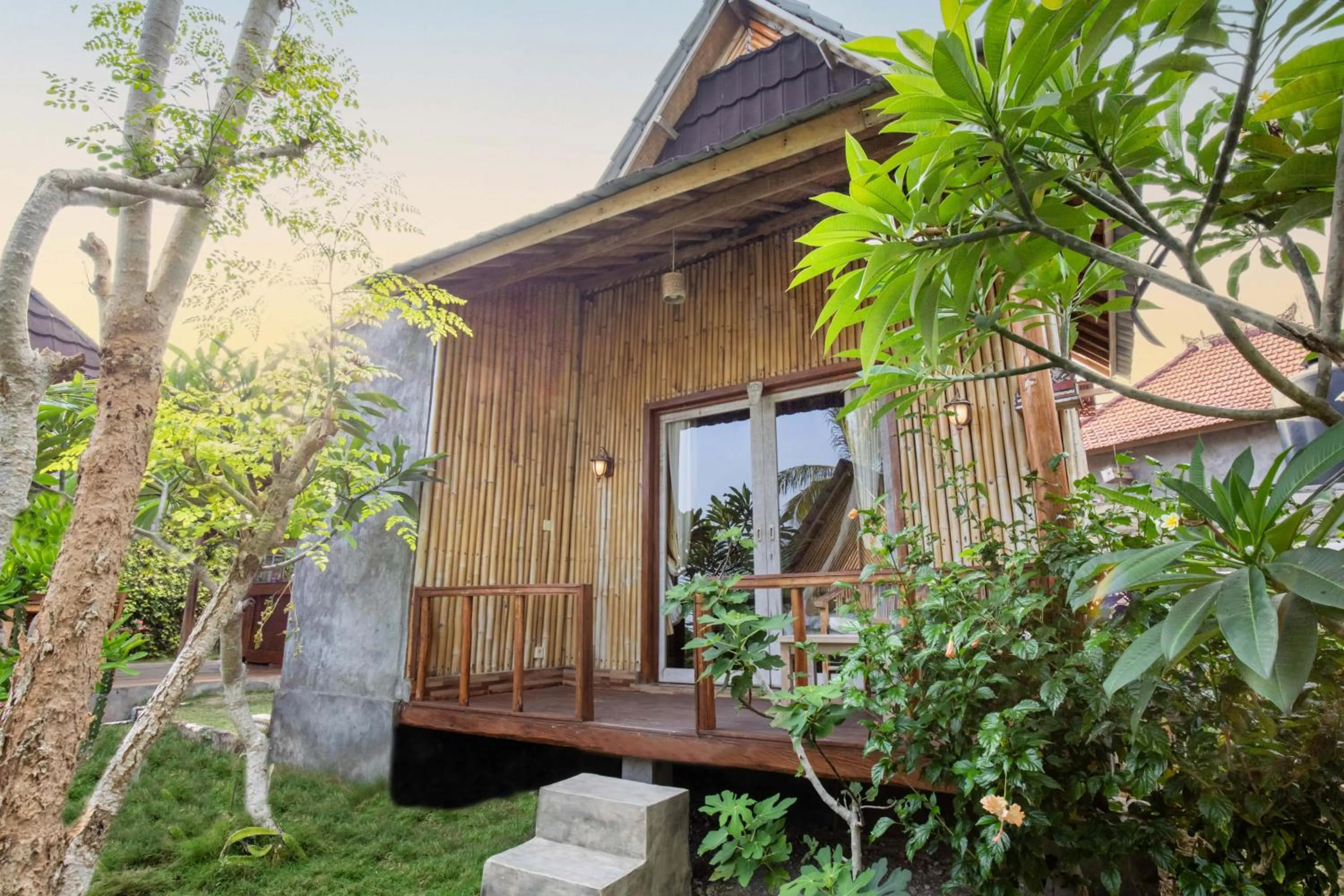 Balcony/Terrace in Atuh Forest Cottage