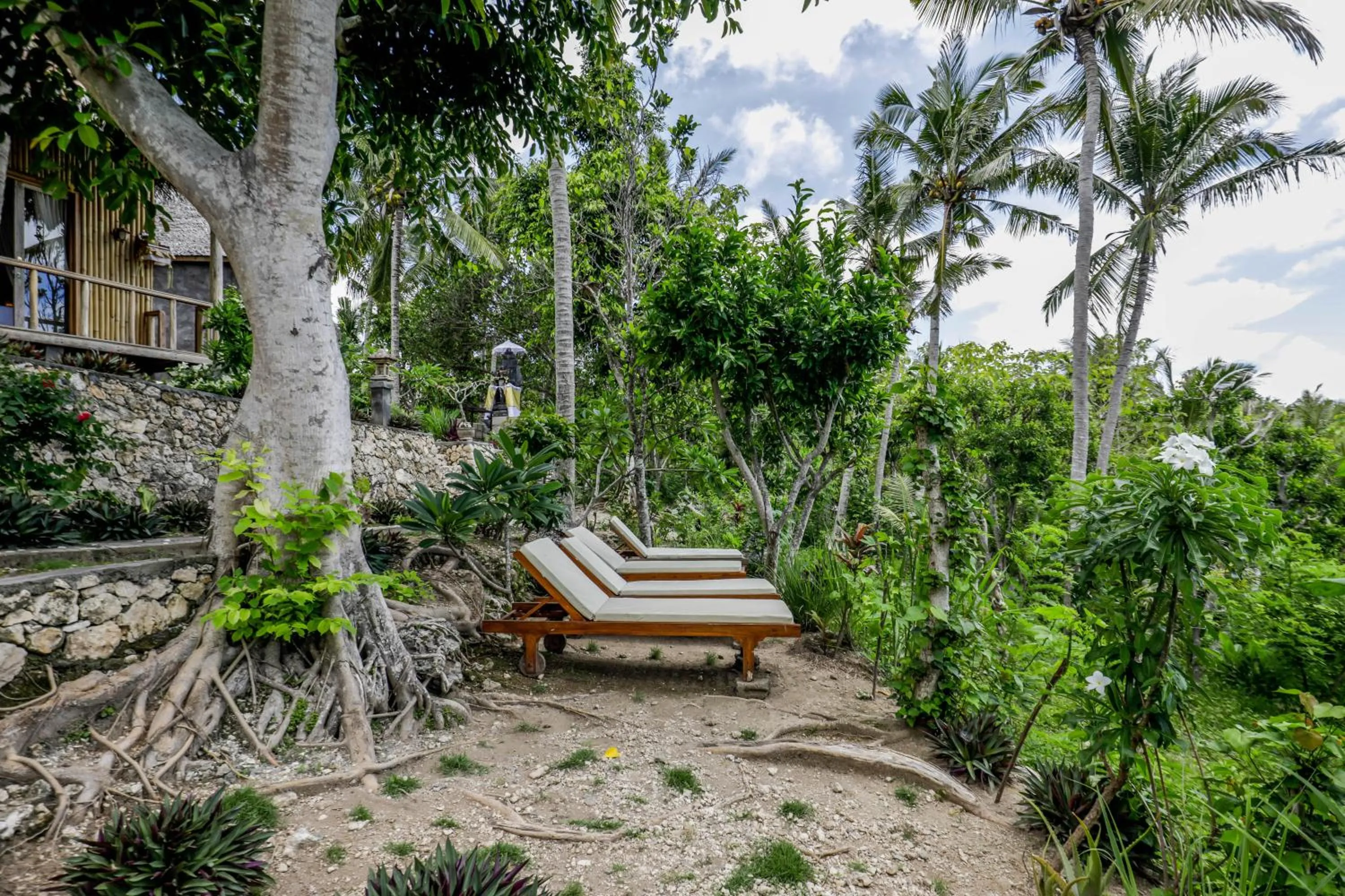 Patio in Atuh Forest Cottage