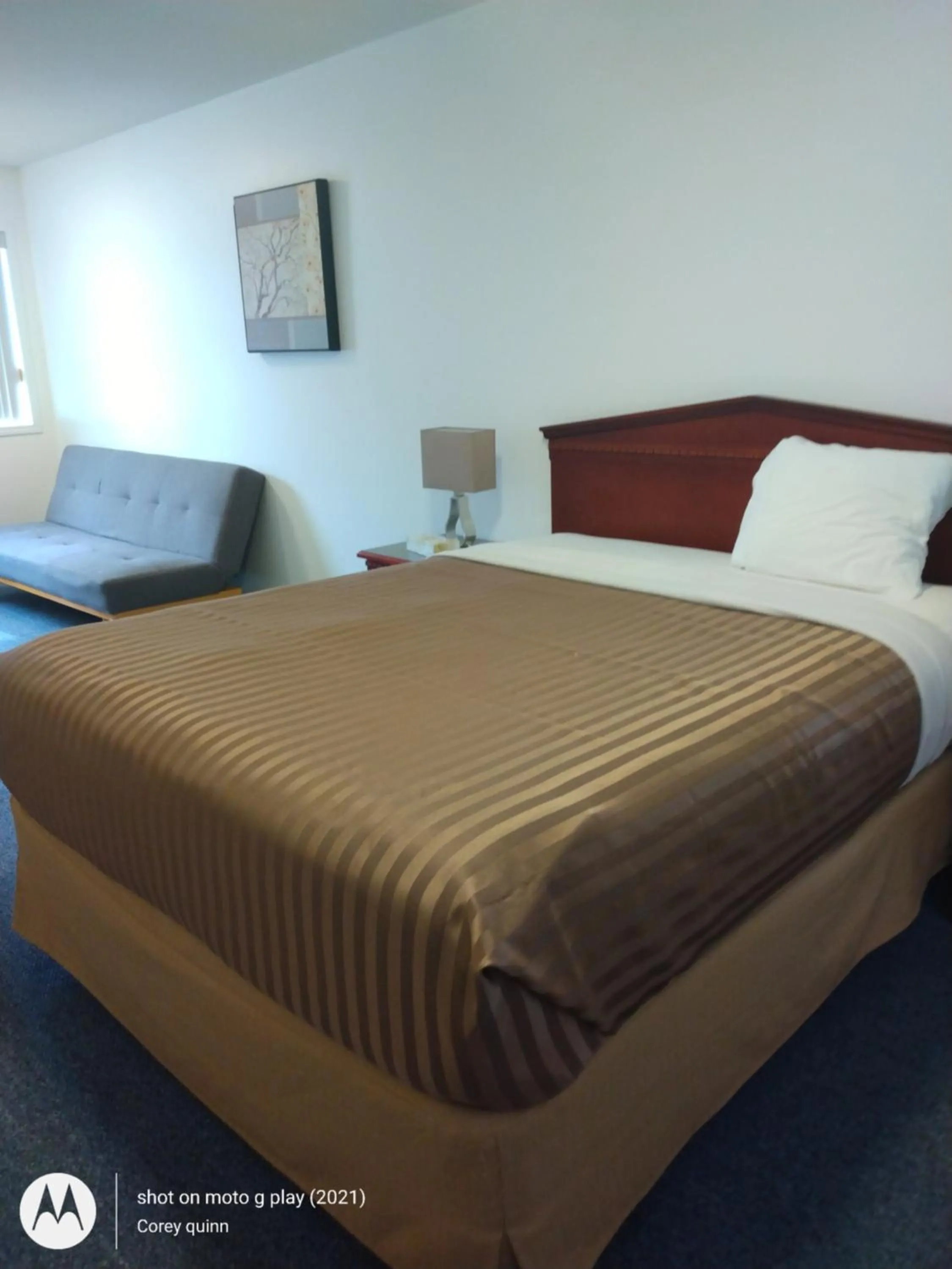 Bed in Riverside Resort & RV Park
