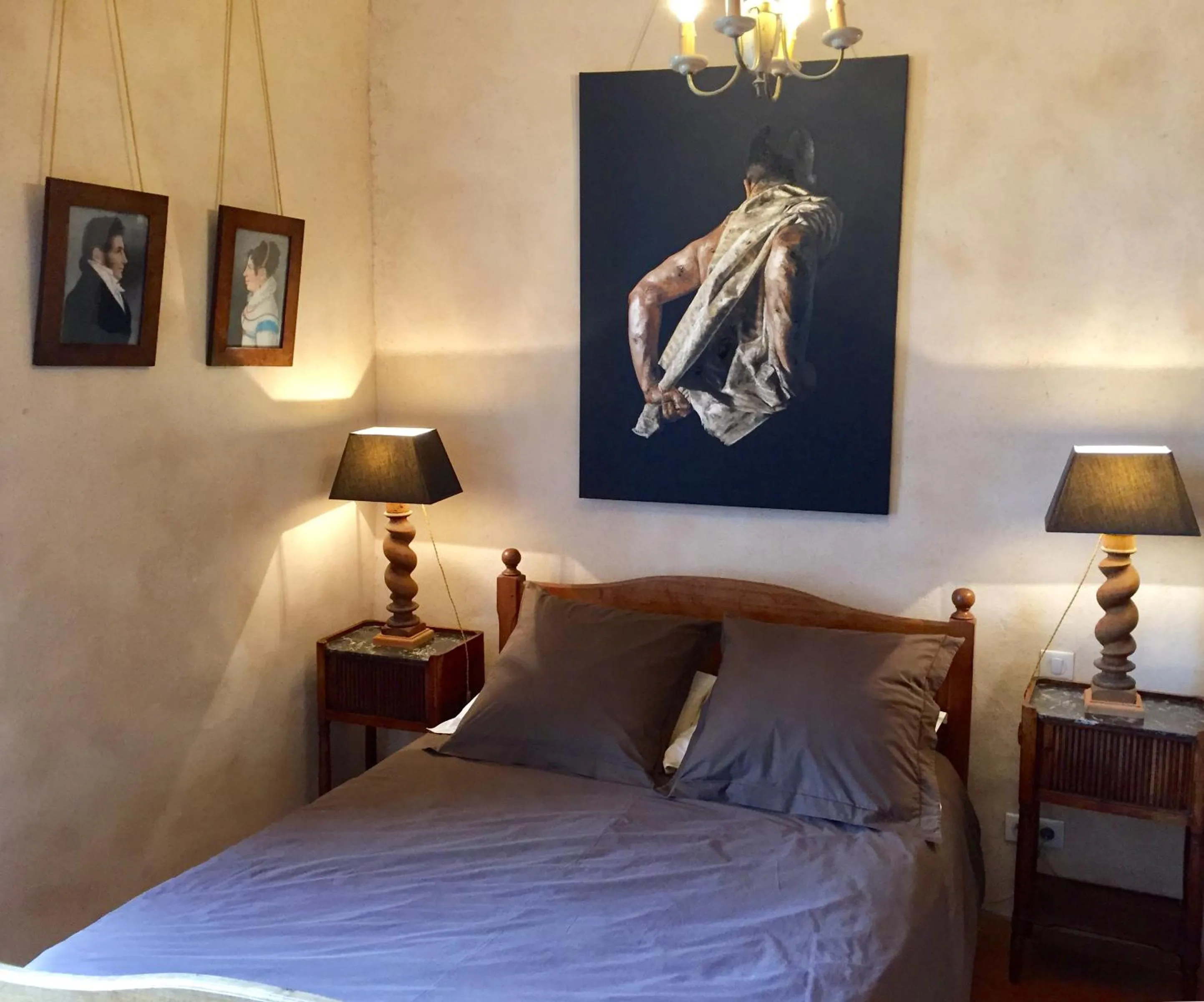 Bed in Chambres d'hôtes La Borderie du Gô près de La Rochelle - Nieul