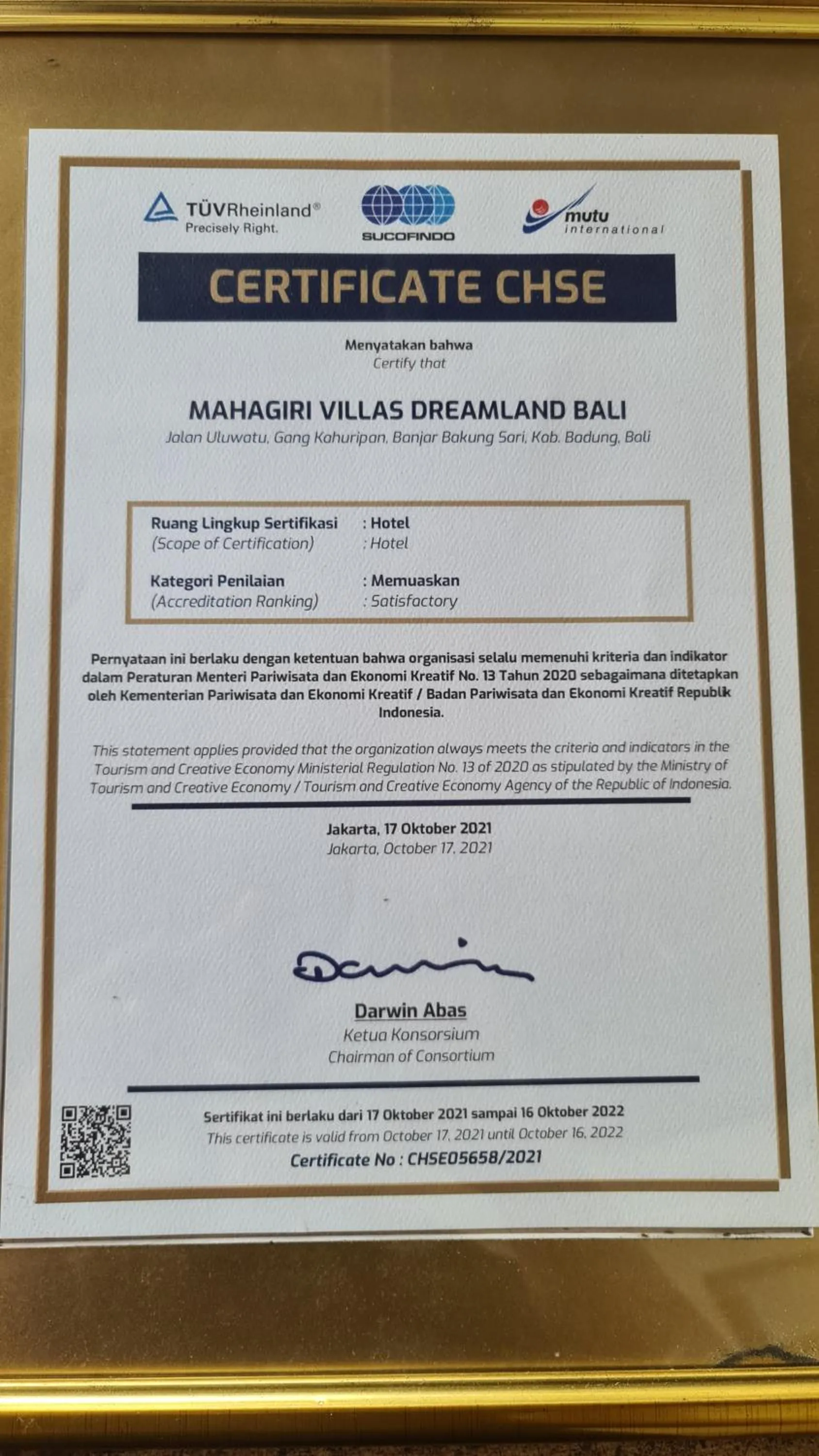 Property building in Mahagiri Villas & Spa Dreamland