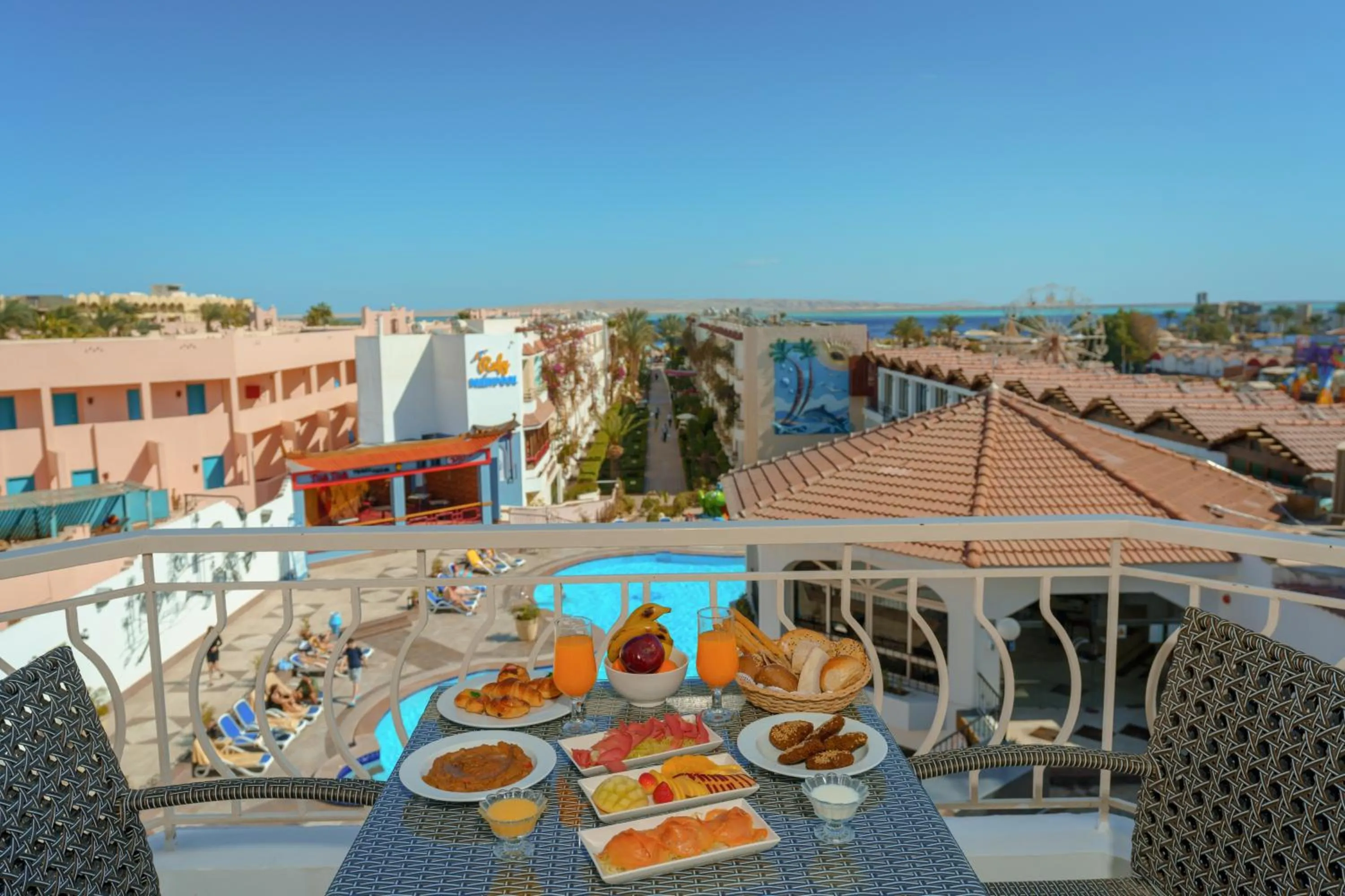 Pool view in MinaMark Beach Resort for Families and Couples Only