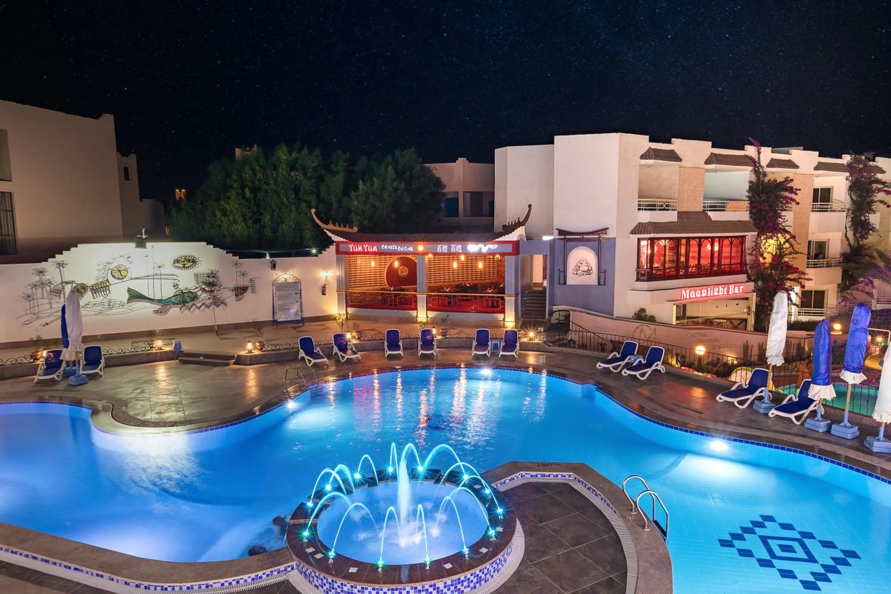 Pool view in MinaMark Beach Resort for Families and Couples Only