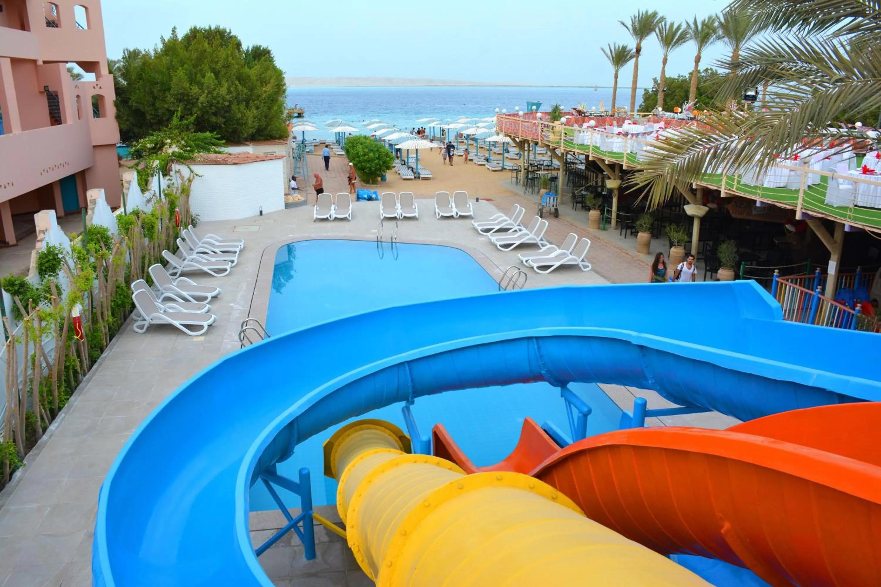 Aqua park in MinaMark Beach Resort for Families and Couples Only