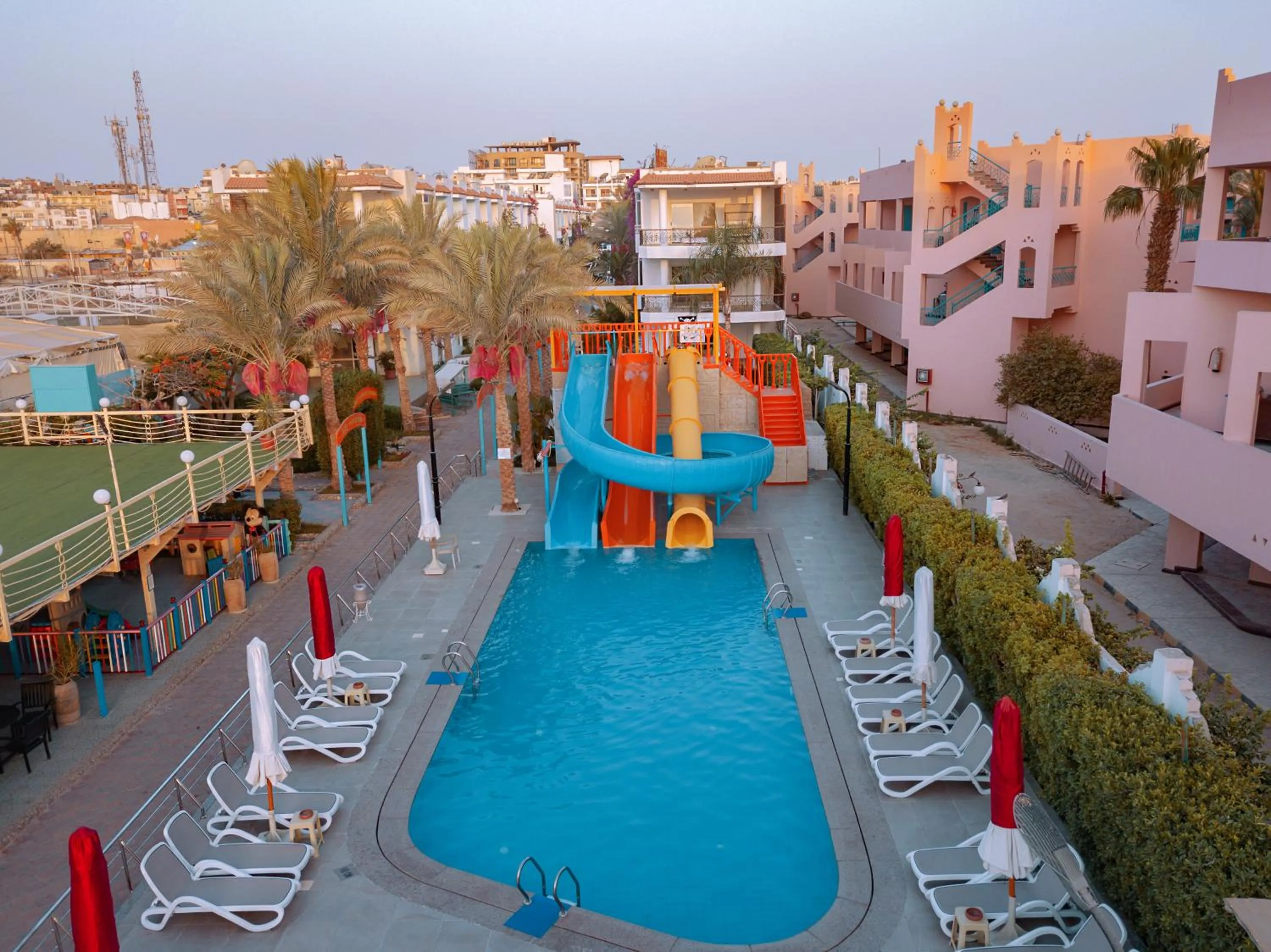 Aqua park in MinaMark Beach Resort for Families and Couples Only