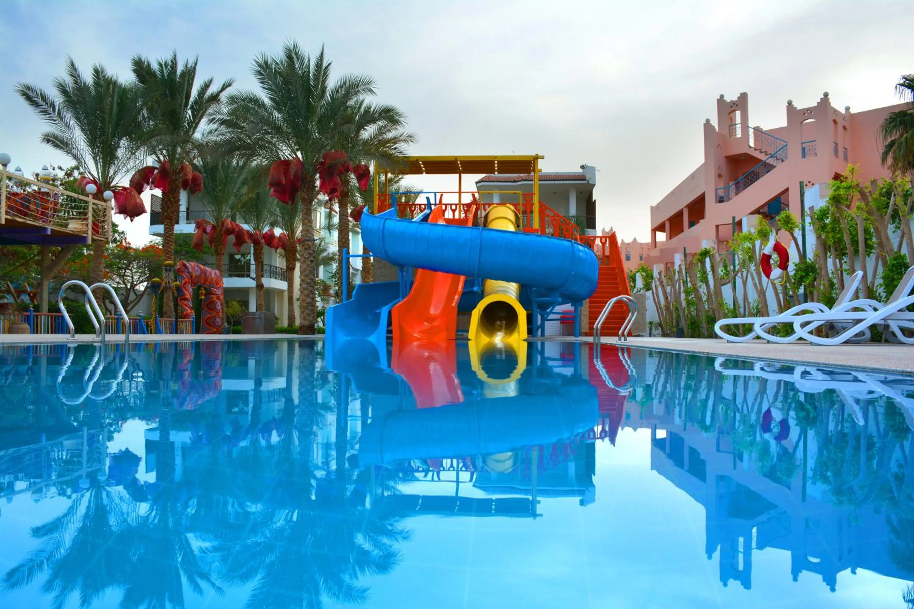 Aqua park in MinaMark Beach Resort for Families and Couples Only
