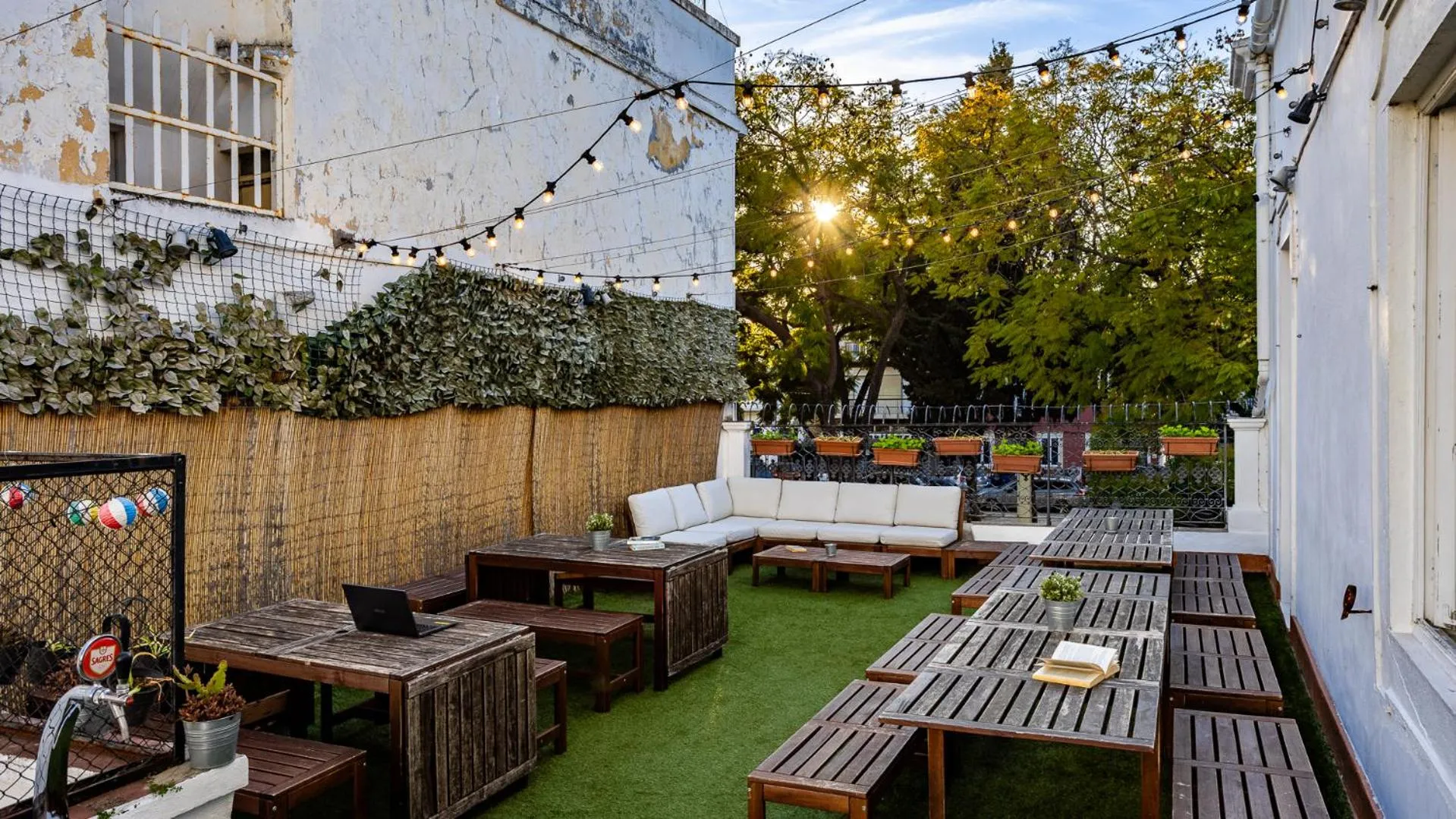 Balcony/Terrace in Hostel Casa d'Alagoa