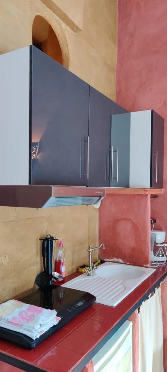 Kitchen or kitchenette in Gites Climatisés Piscine Chauffée La Balancelle