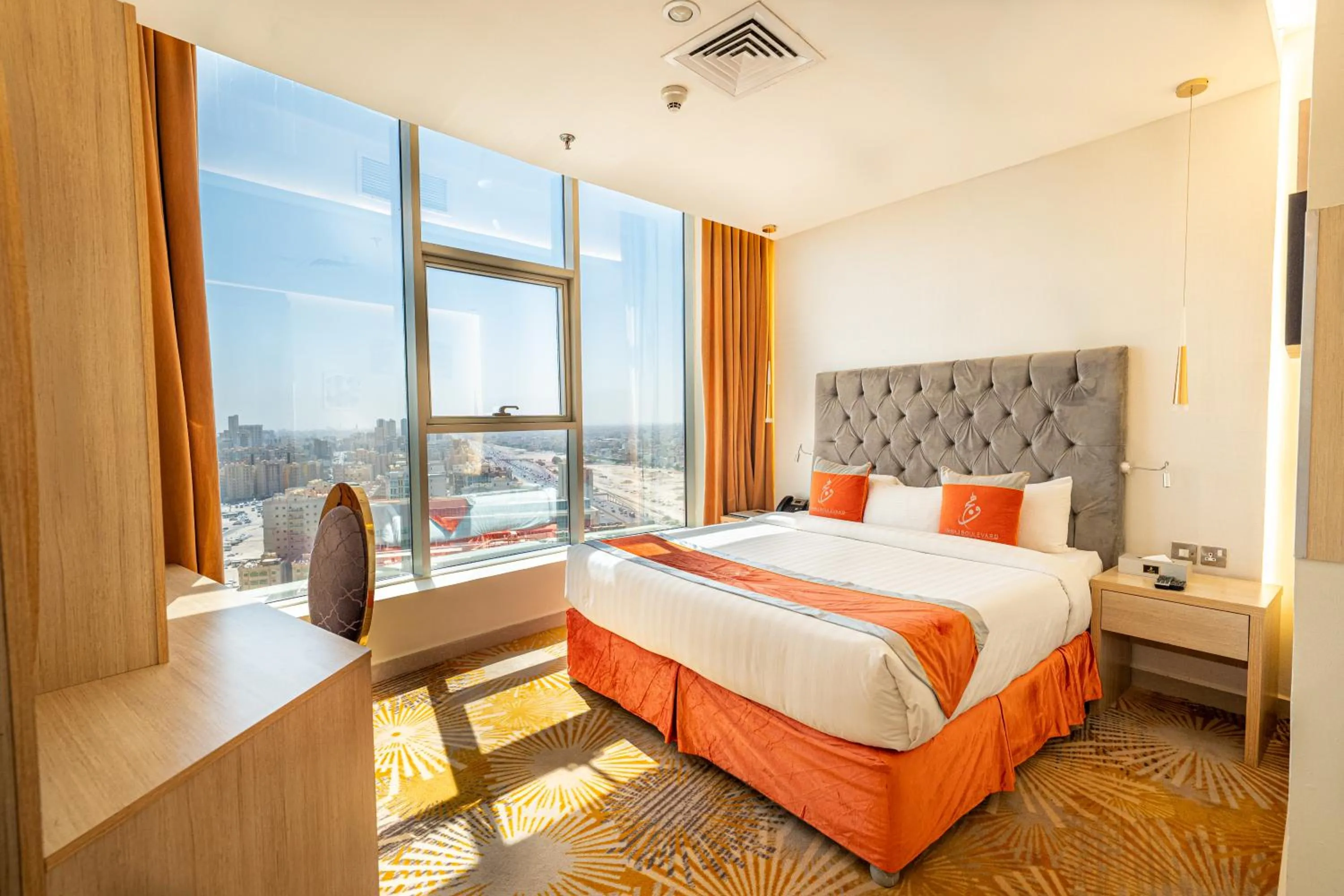 Bed in فندق وهج بوليفارد Wahaj Boulevard Hotel