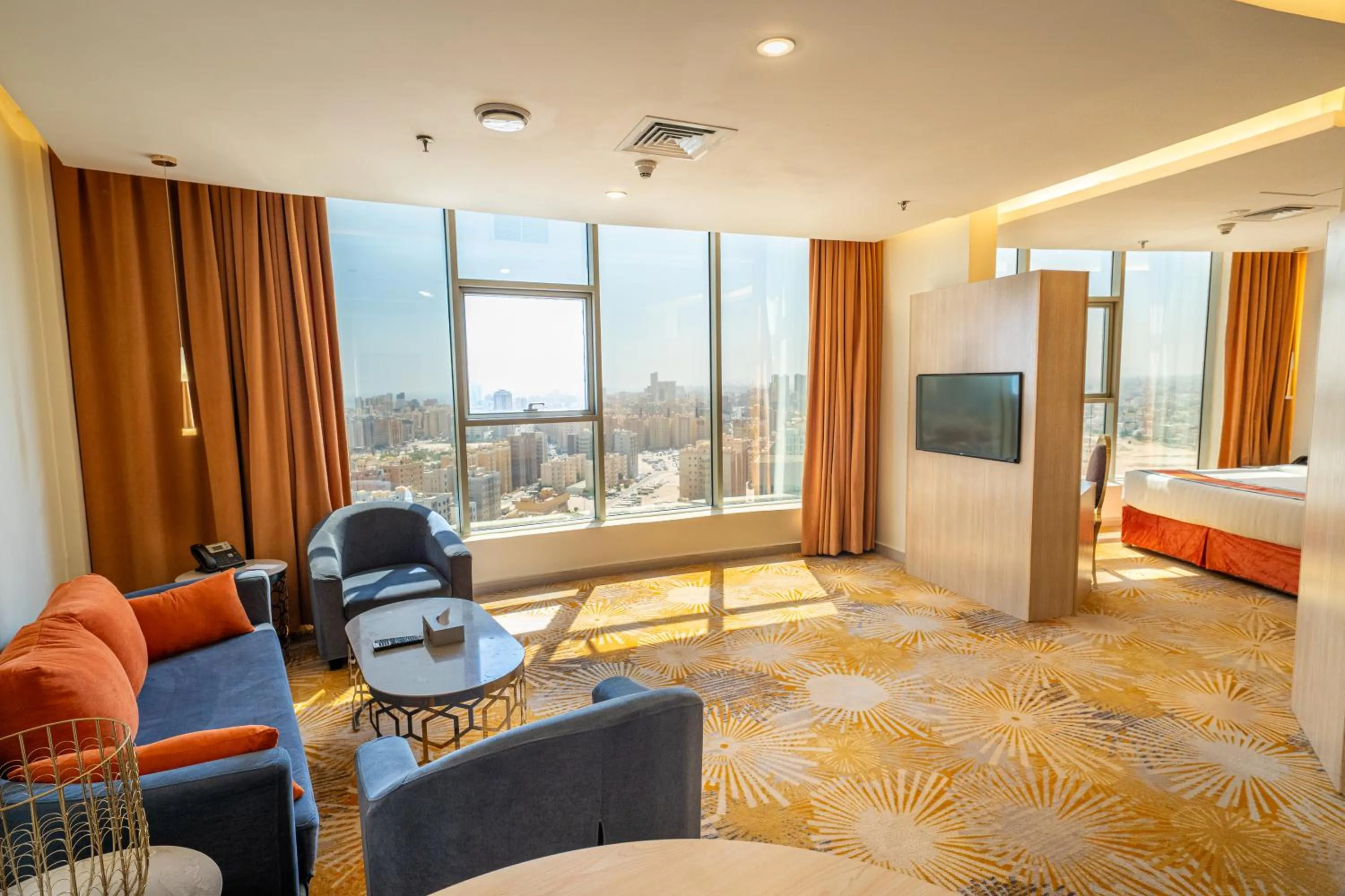 Living room, Bed in فندق وهج بوليفارد Wahaj Boulevard Hotel