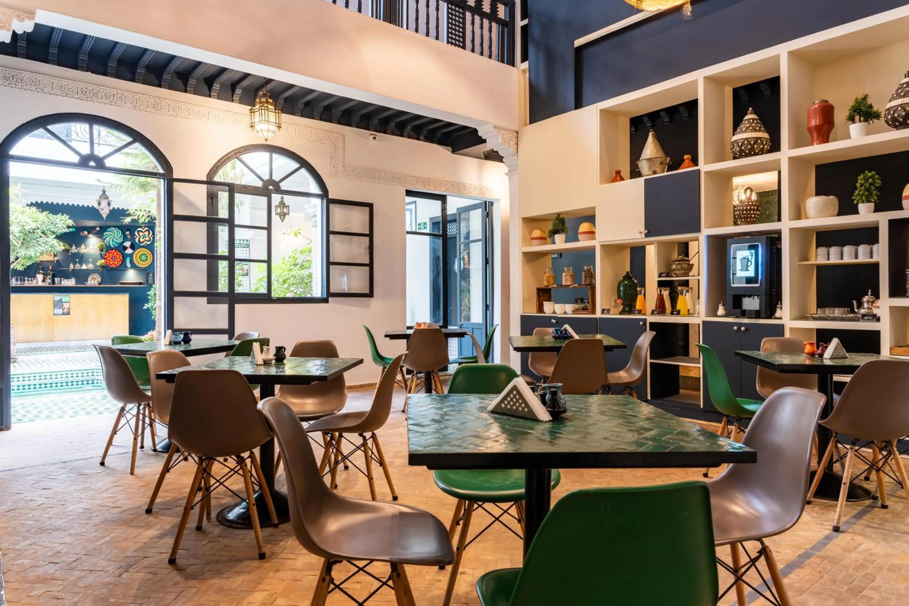Dining area in The Central House Marrakech Medina