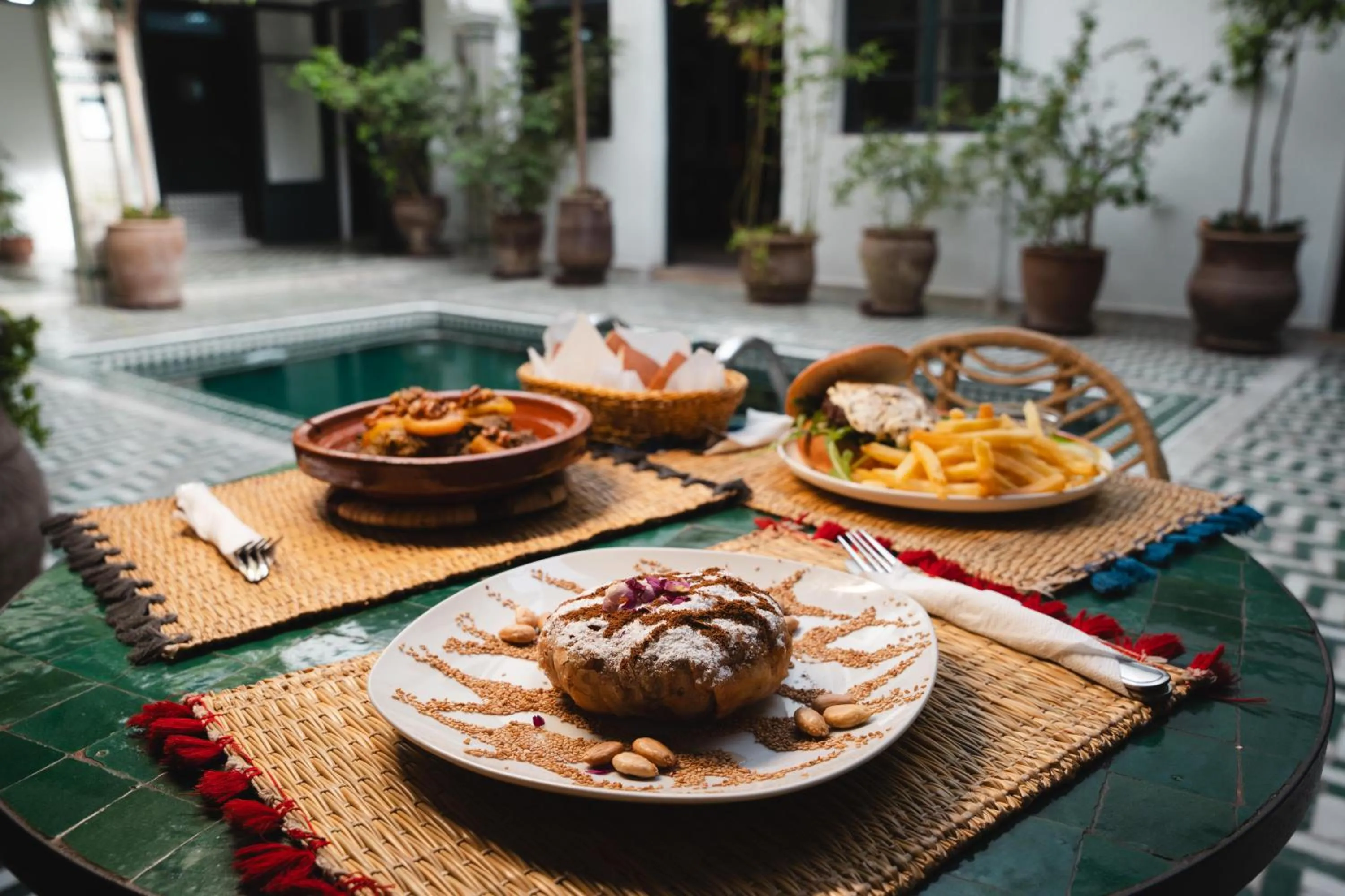 Food close-up in The Central House Marrakech Medina