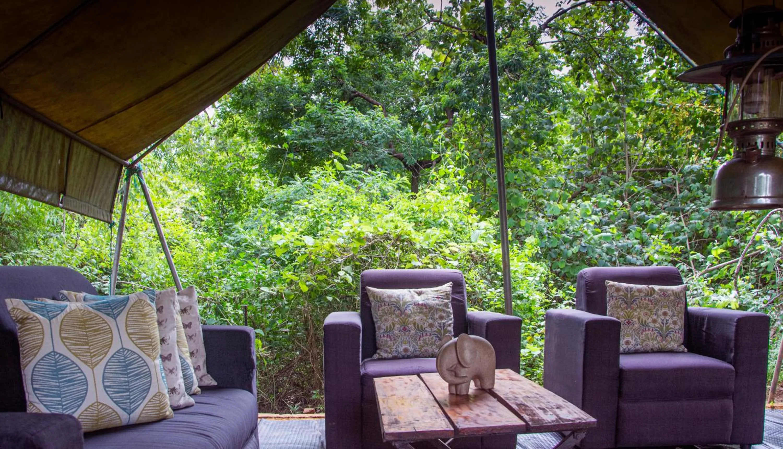 Seating area in Mahoora - Yala by Eco Team