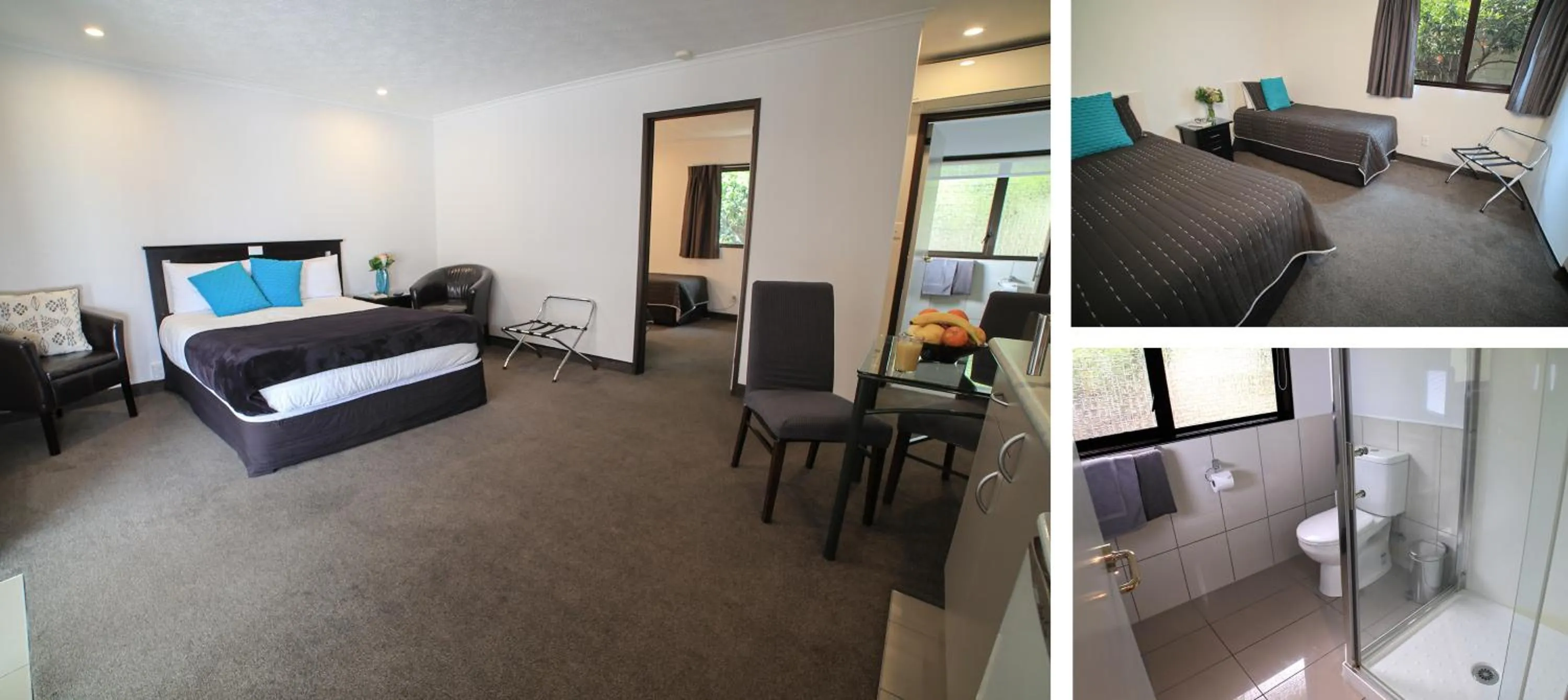 Shower, Bed in Palm City Motor Inn