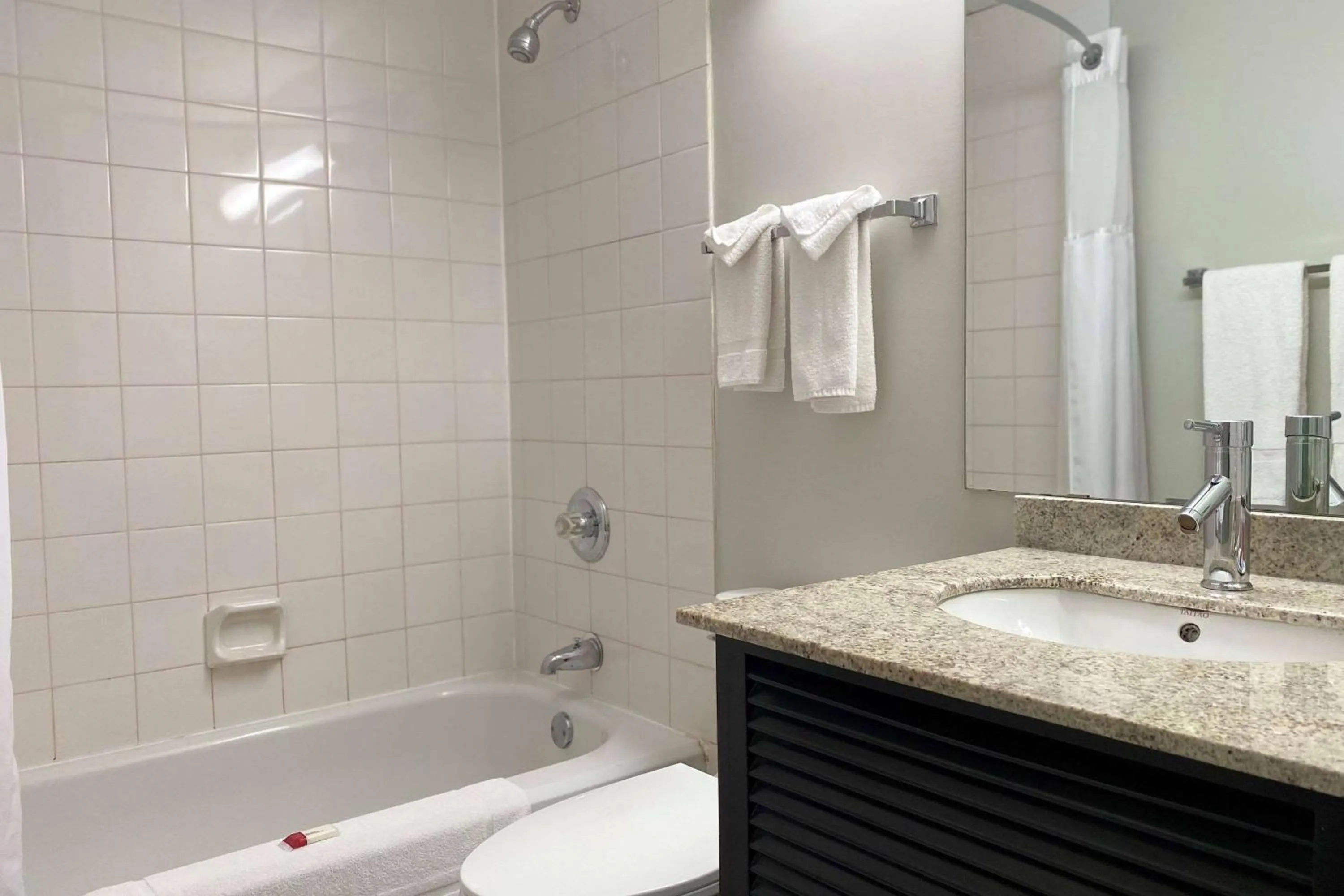 Bathroom in Travelodge by Wyndham Miramichi New Brunswick