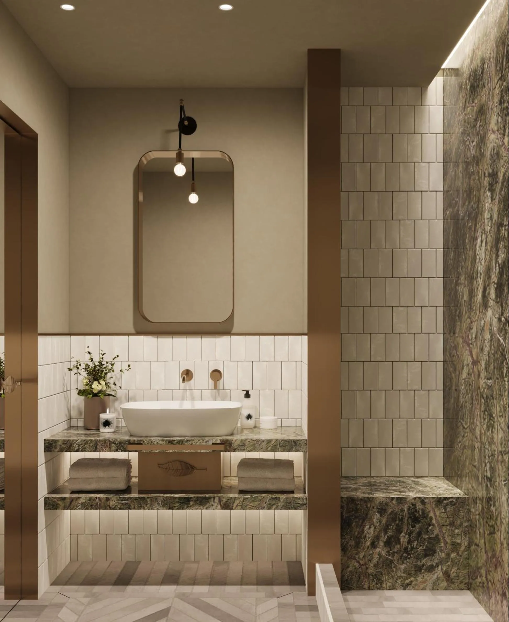 Shower in Horti 14 Borgo Trastevere Hotel