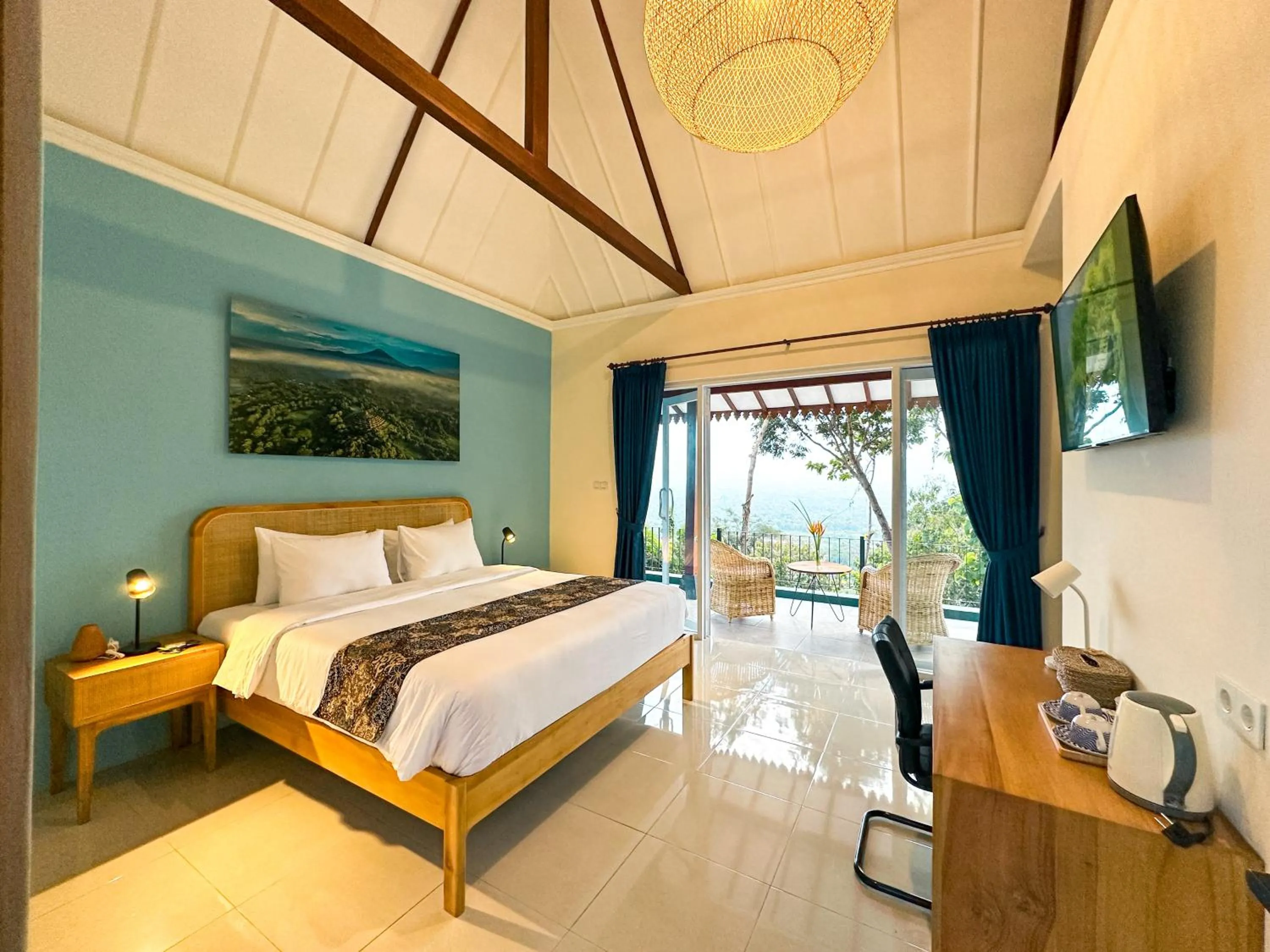 Bedroom, Bed in Villa Borobudur Resort