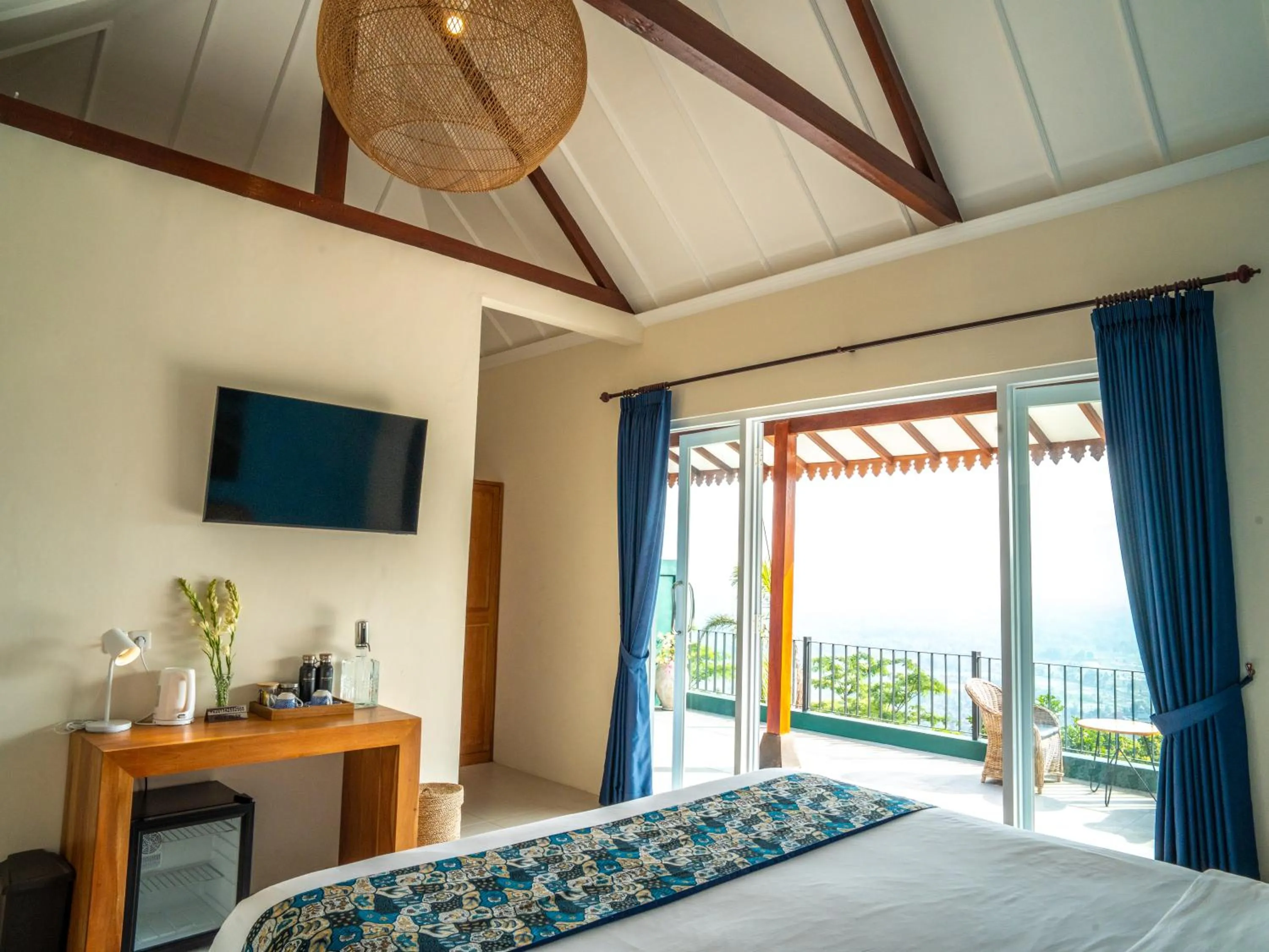 Bed in Villa Borobudur Resort