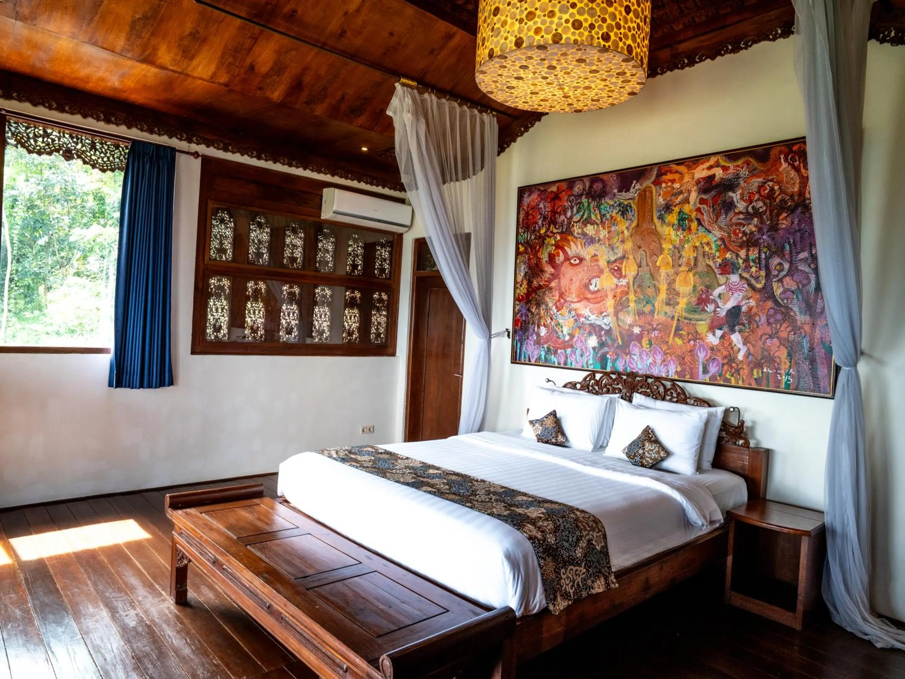 Bed in Villa Borobudur Resort