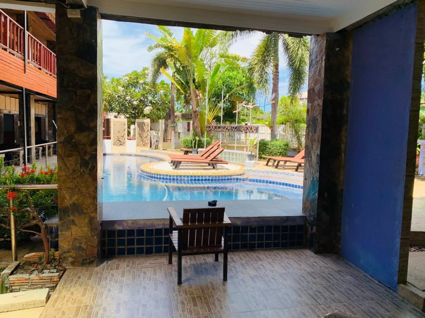 Pool view in Delight Resort