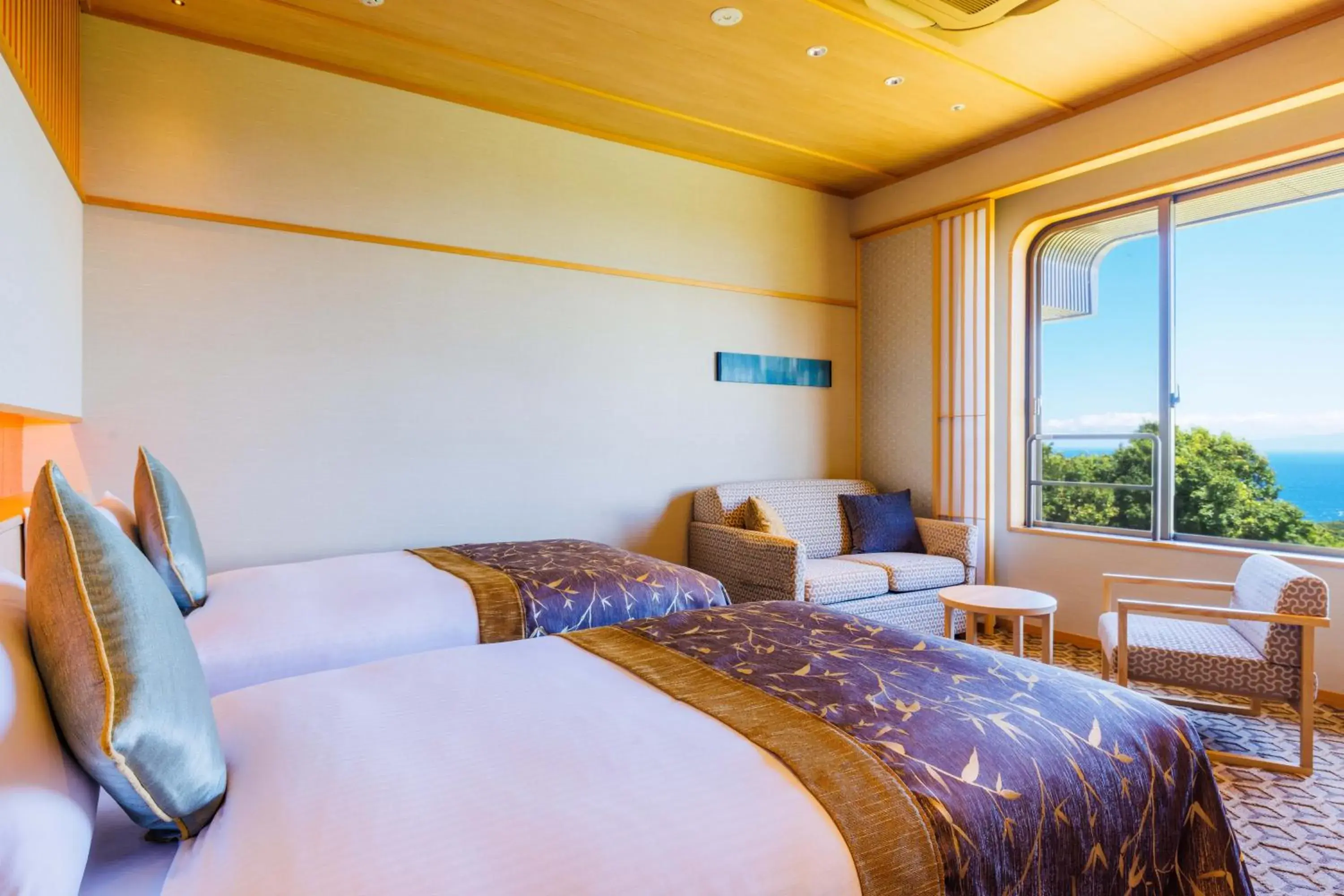 Superior Twin(With Shower Booth) - Sea View in KAMENOI HOTEL Izukogen Superior Twin(With Shower Booth) - Sea View in KAMENOI HOTEL Izukogen