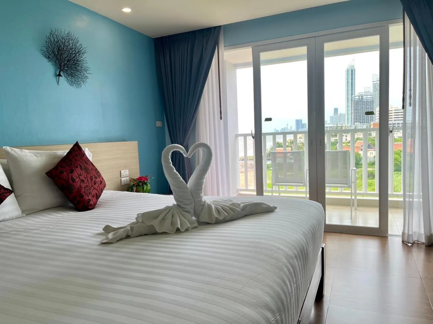 View (from property/room), Bed in Saisawan Beach Luxury Hotel