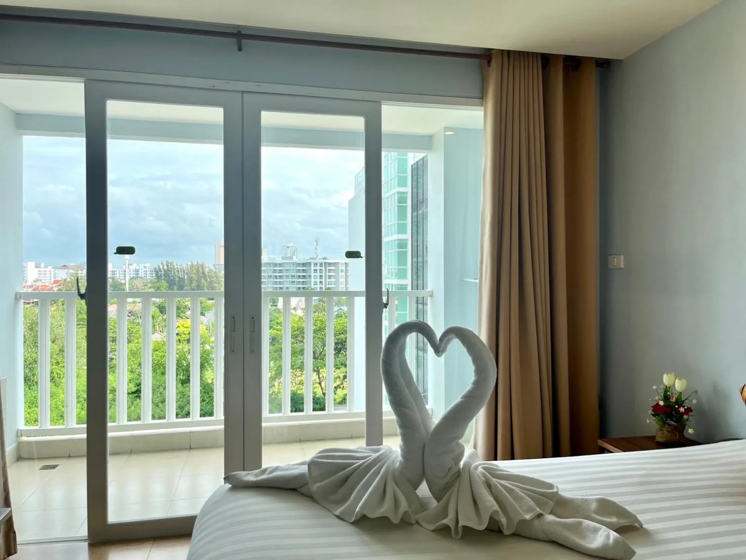 View (from property/room), Bed in Saisawan Beach Luxury Hotel