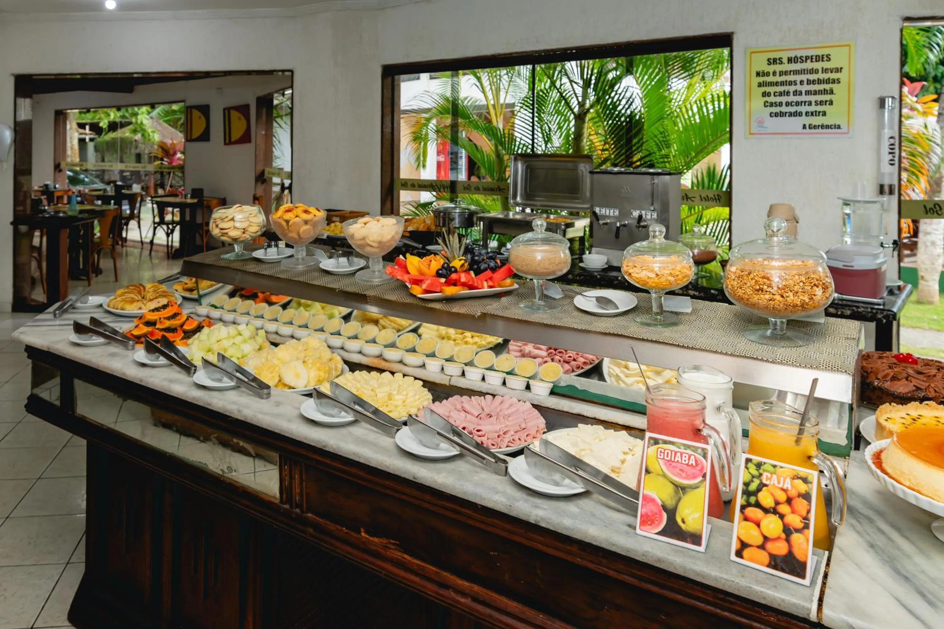 Buffet breakfast in Arraial do Sol Beach Hotel
