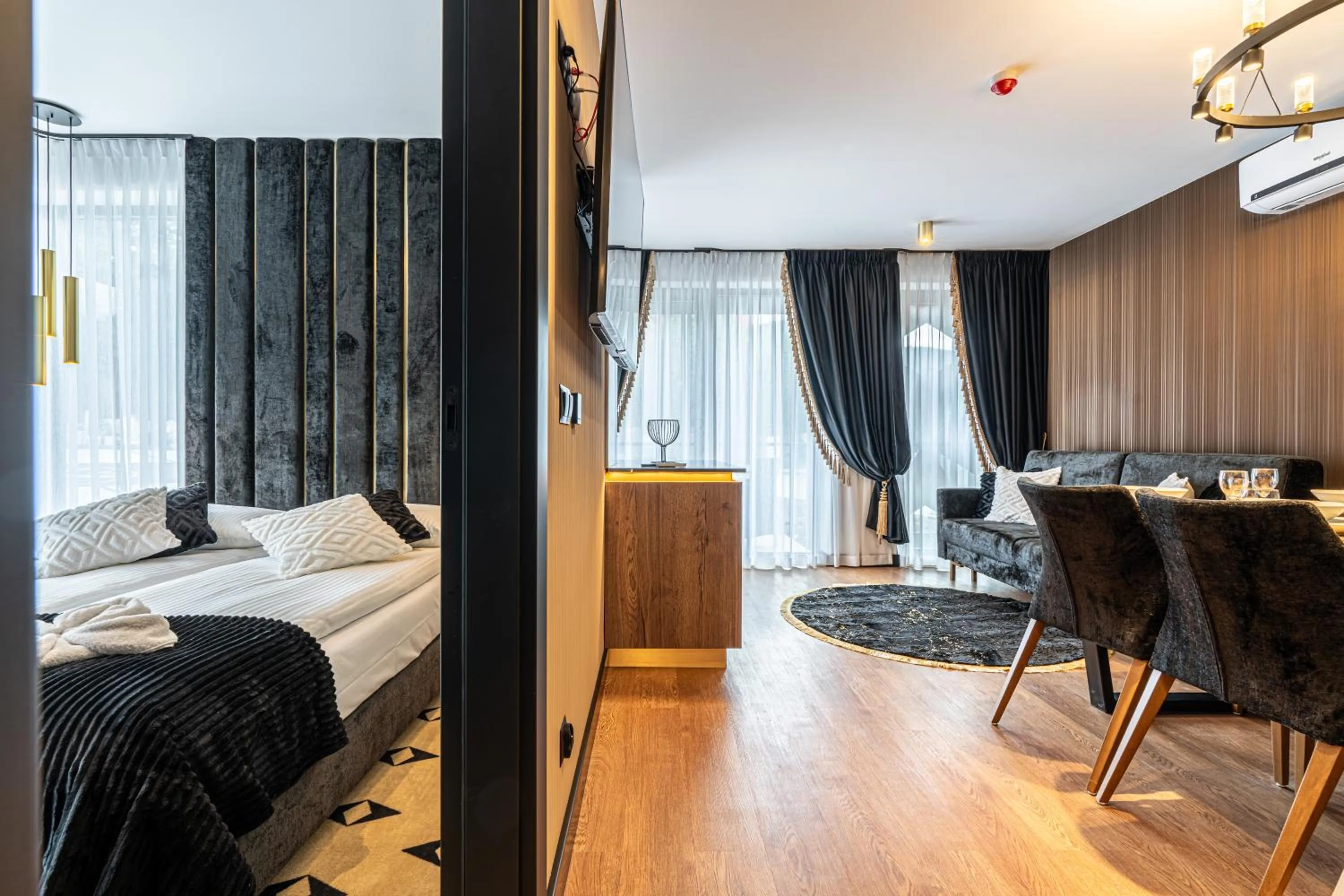 Living room, Bed in Góralska Rezydencja