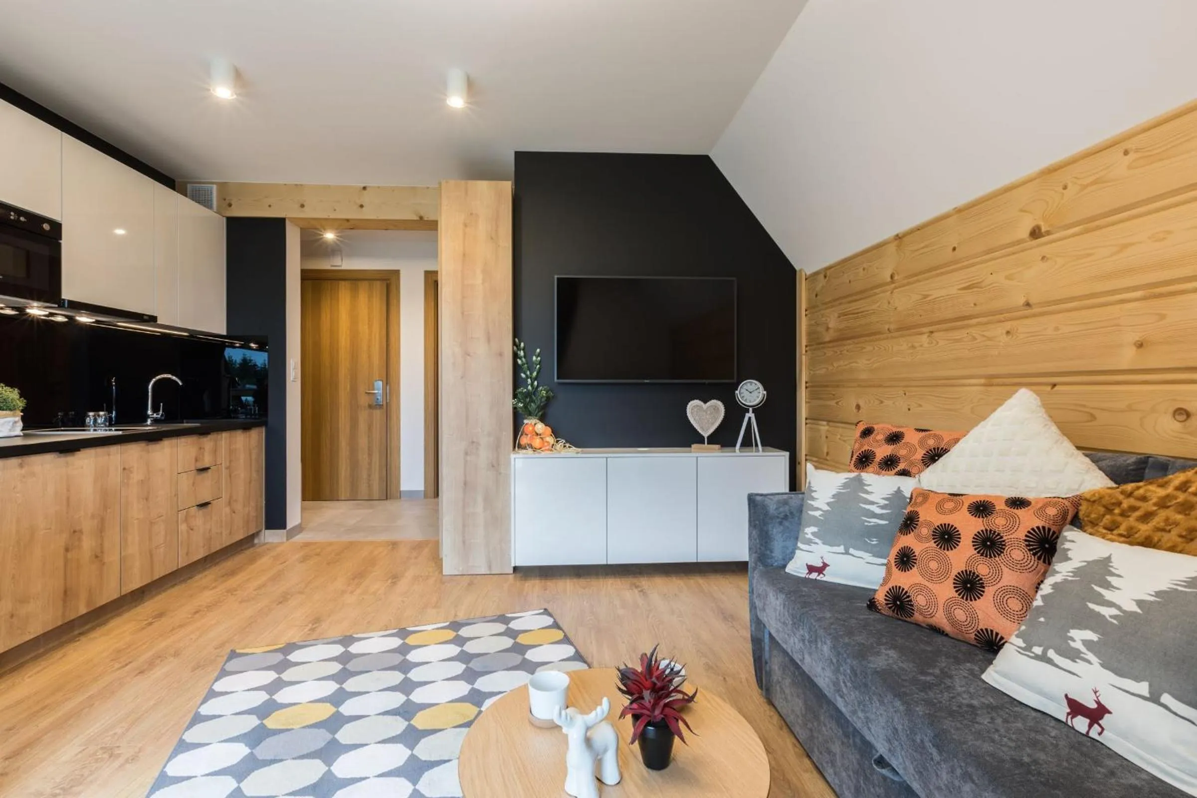 Living room, Bed in Góralska Rezydencja