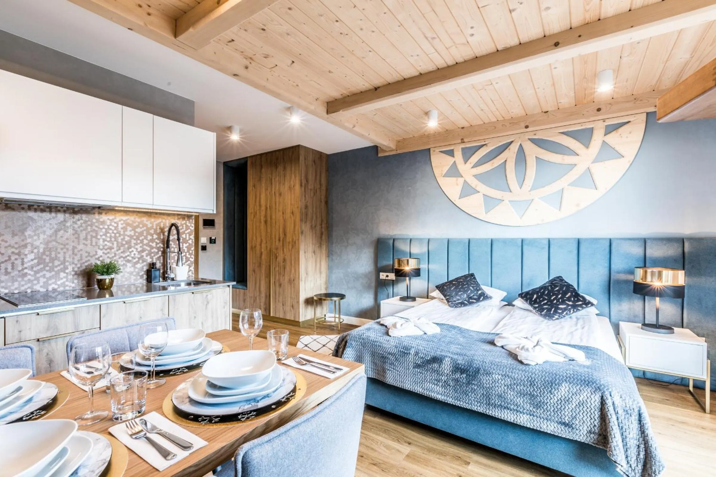 Living room, Bed in Góralska Rezydencja