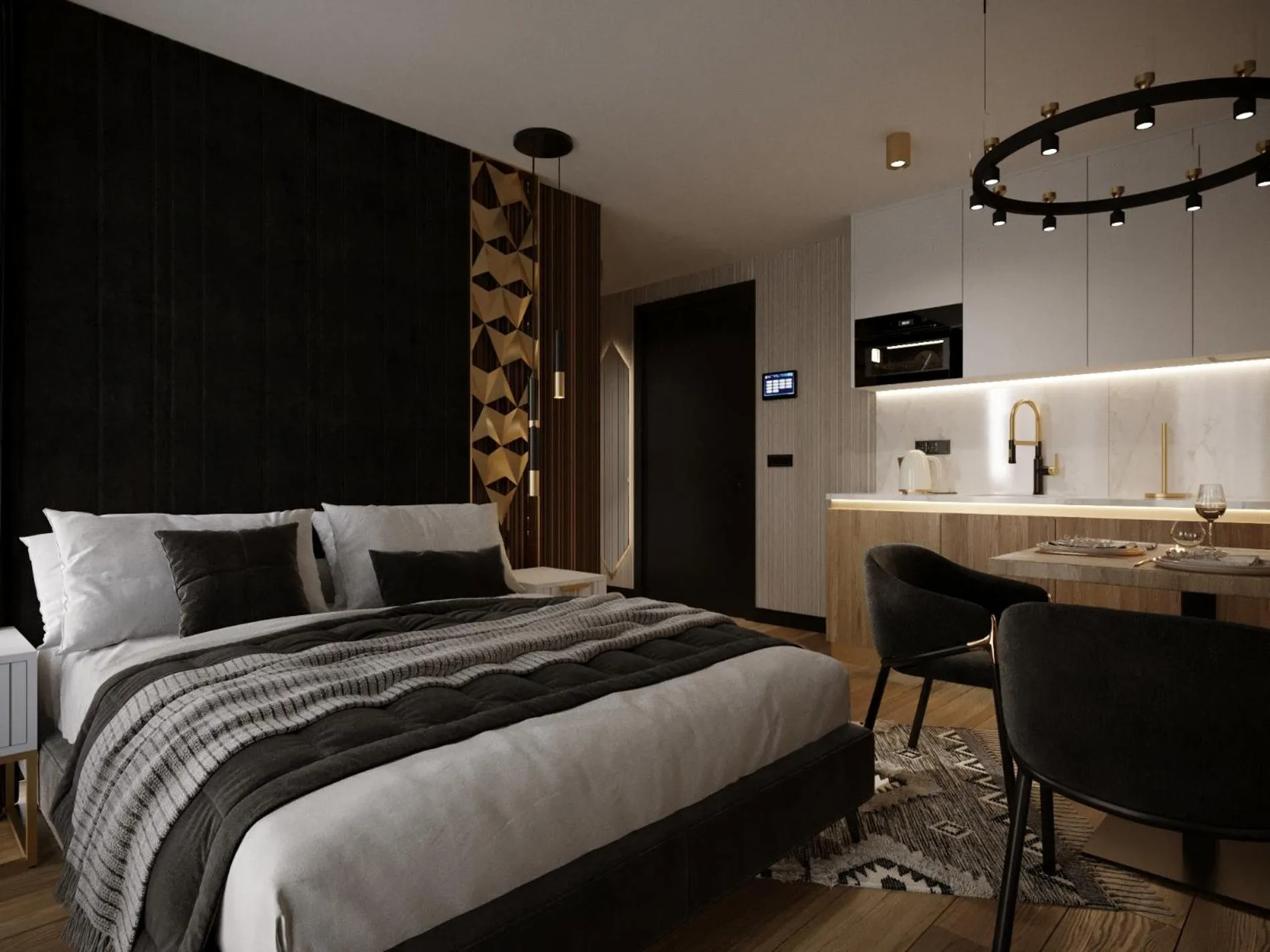 Living room, Bed in Góralska Rezydencja