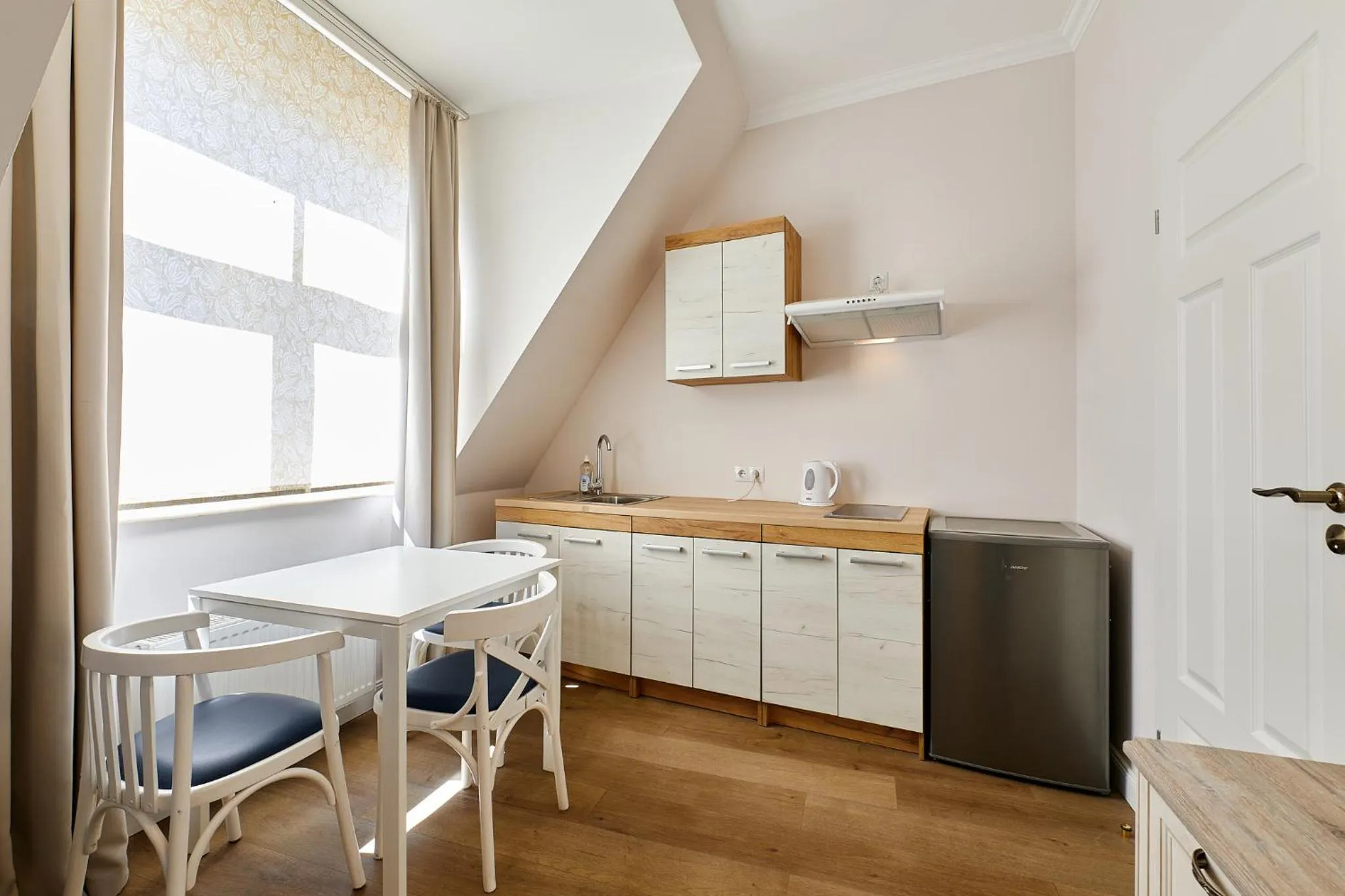 Kitchen or kitchenette in Stabu Sēta Residence