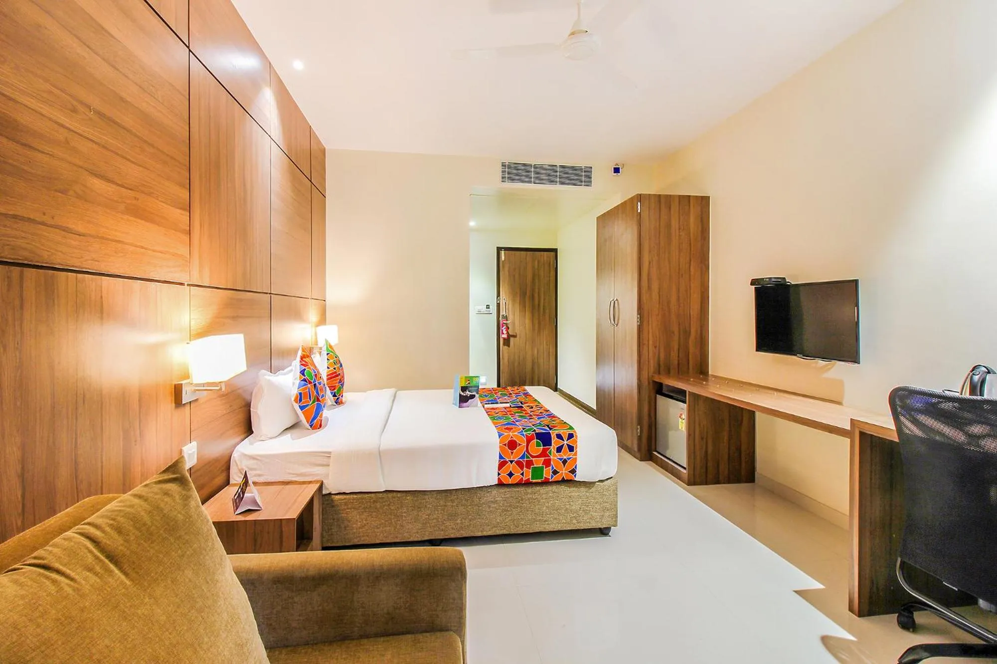 TV and multimedia, Bed in FabHotel RK International - Nr Mumbai International Airport