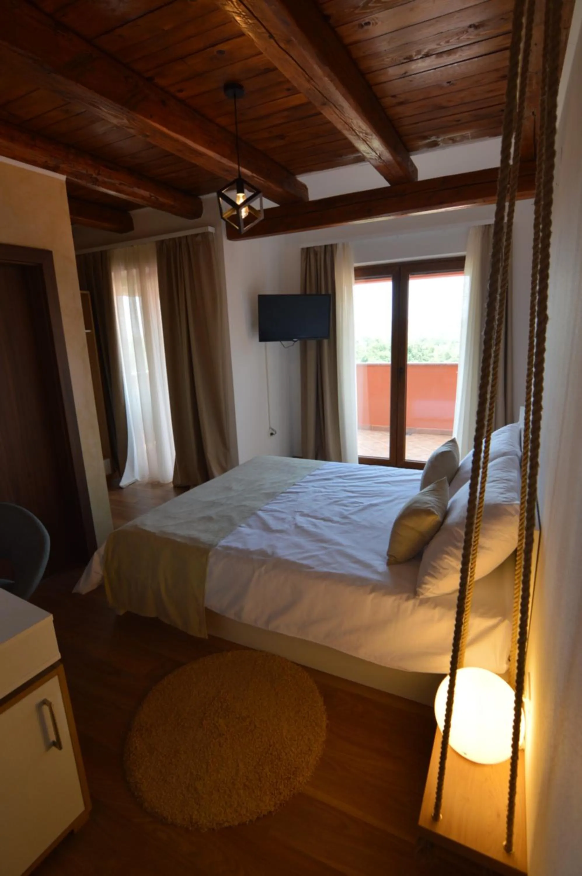 Bed in Hotel Natura Vilanija