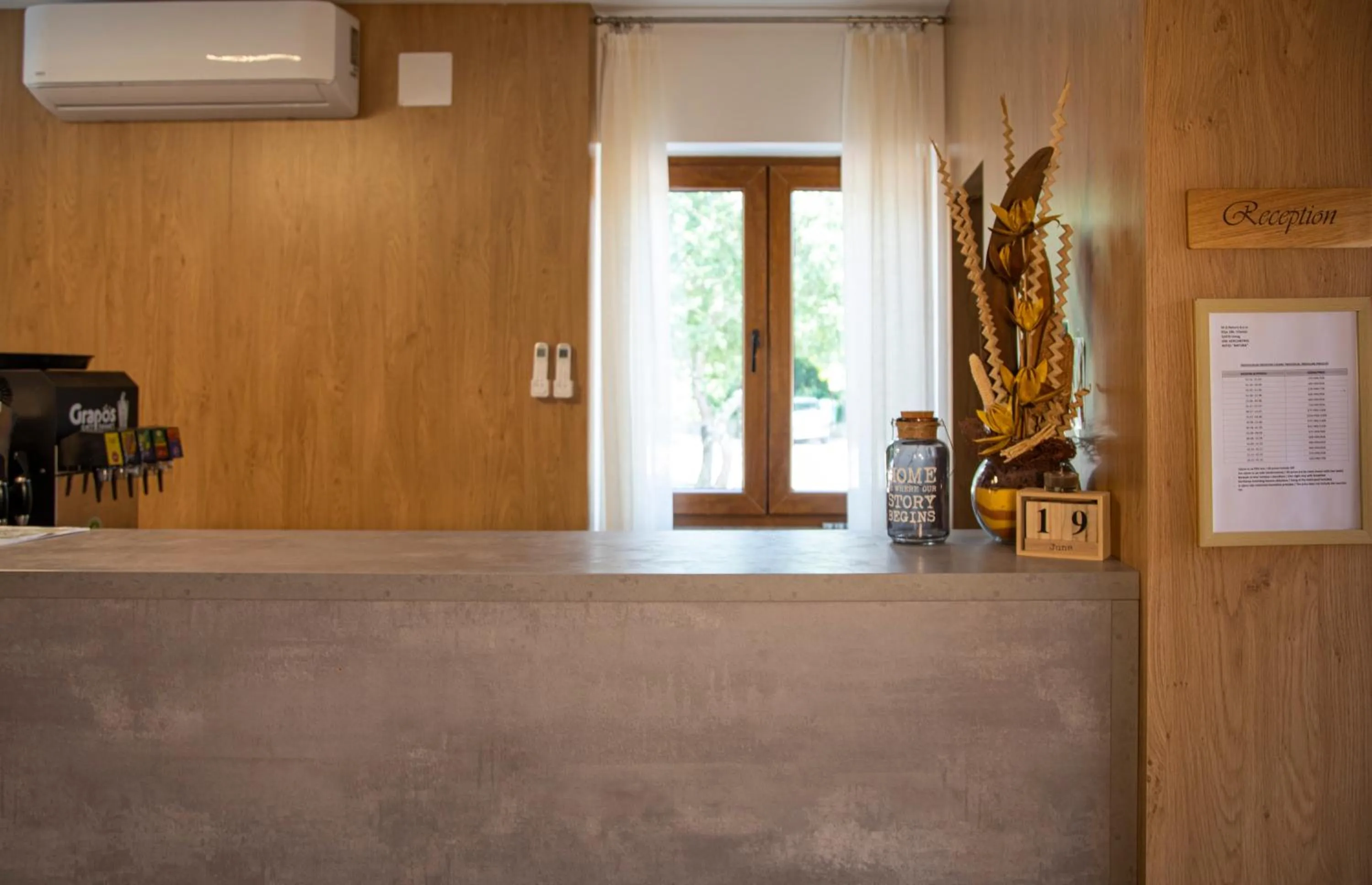 Lobby or reception in Hotel Natura Vilanija