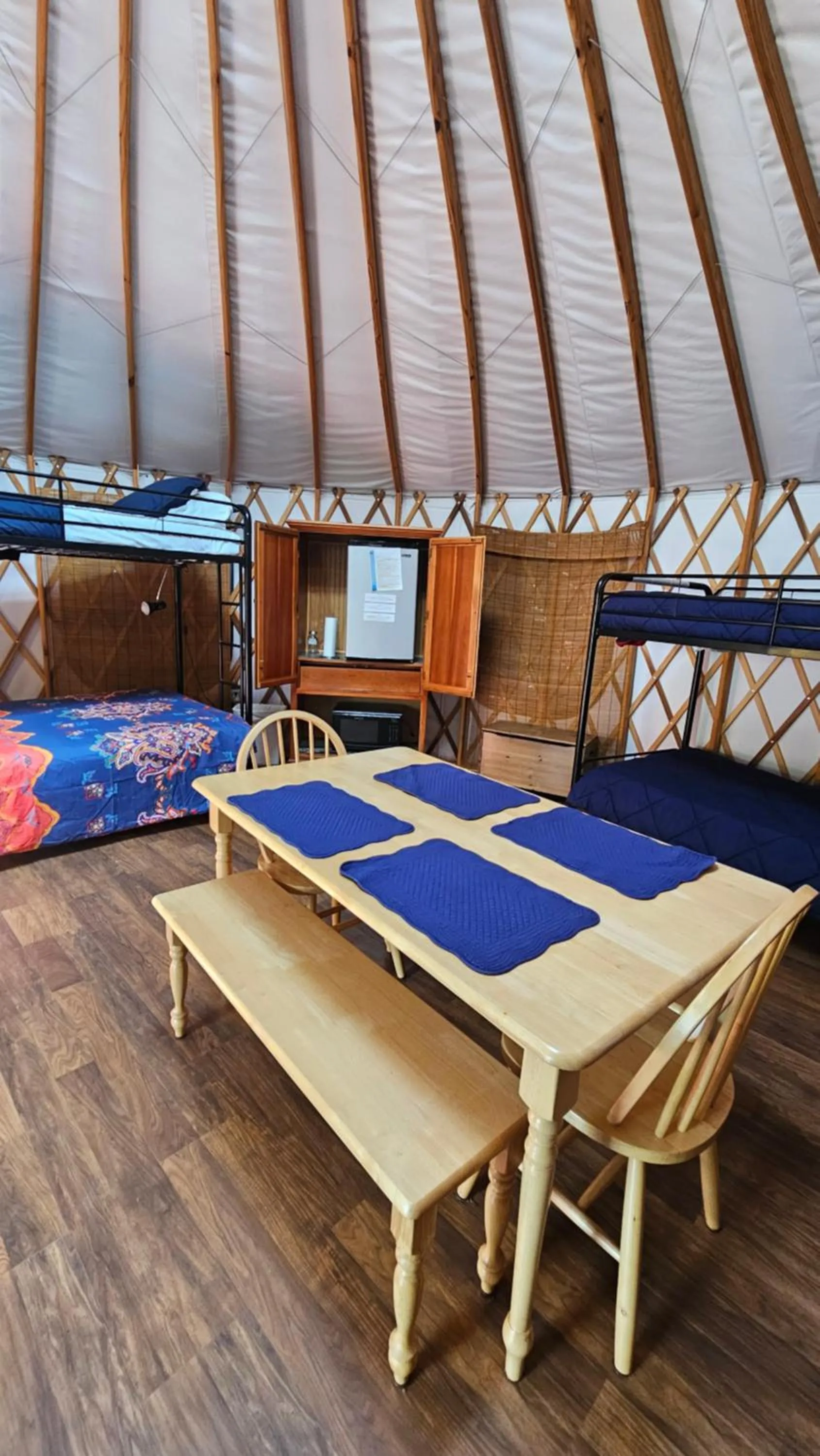 Bed in Mountain Springs Cabins